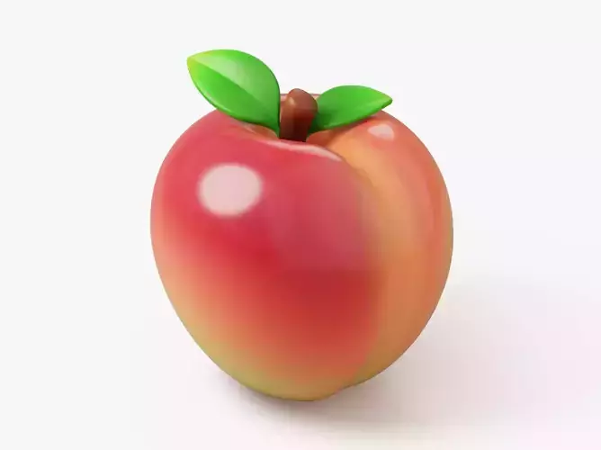 Peach Fruit Stylized 3D model