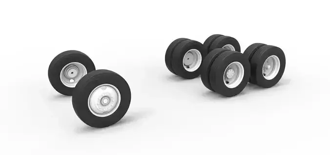 Wheel Set of Vintage GATR Racing Semi truck Scale 1 to 25