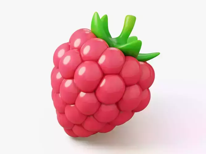 Raspberry Stylized 3D model