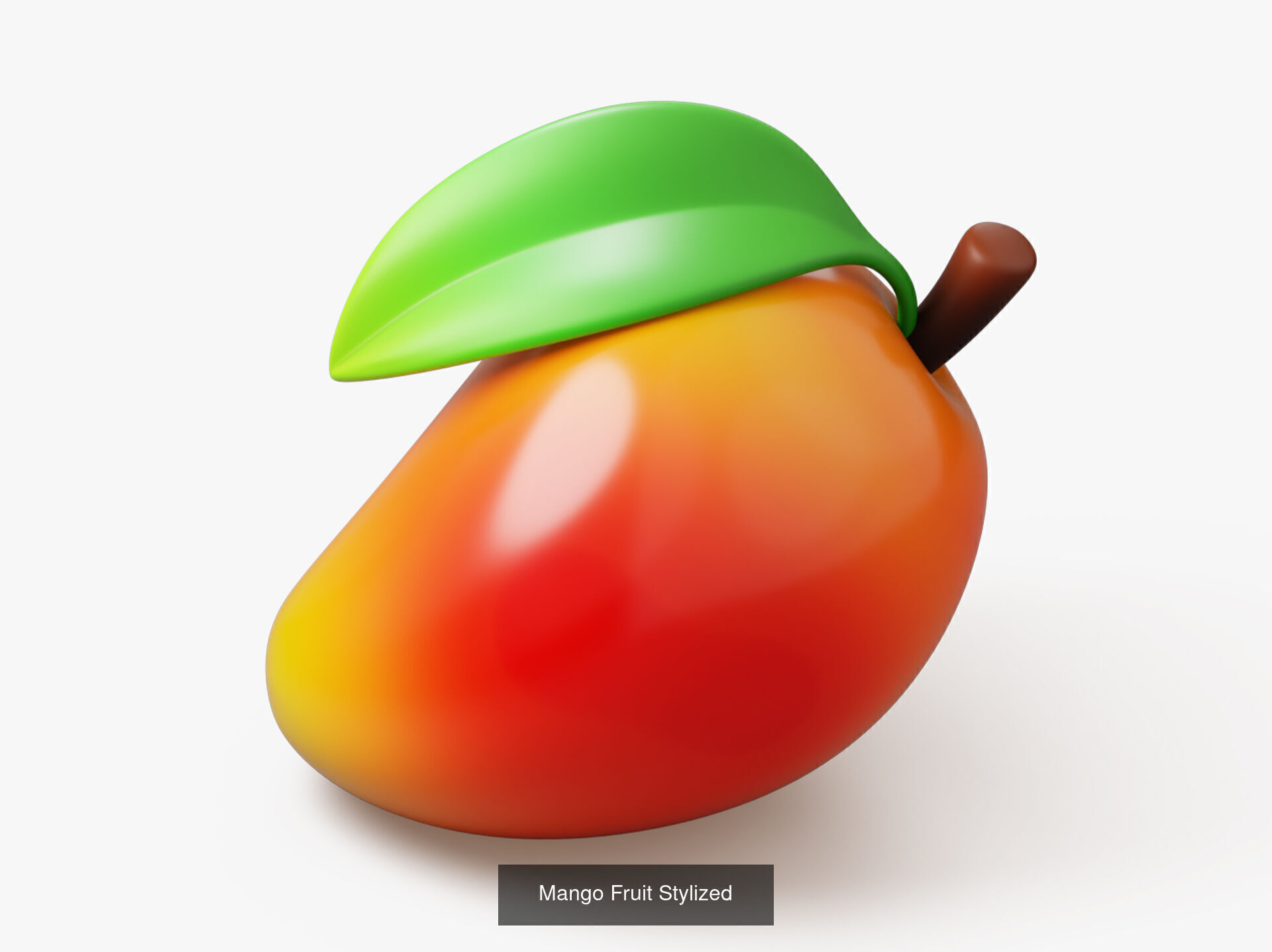 Set of Stylized Colorful Fruits 3D Model Collection_6