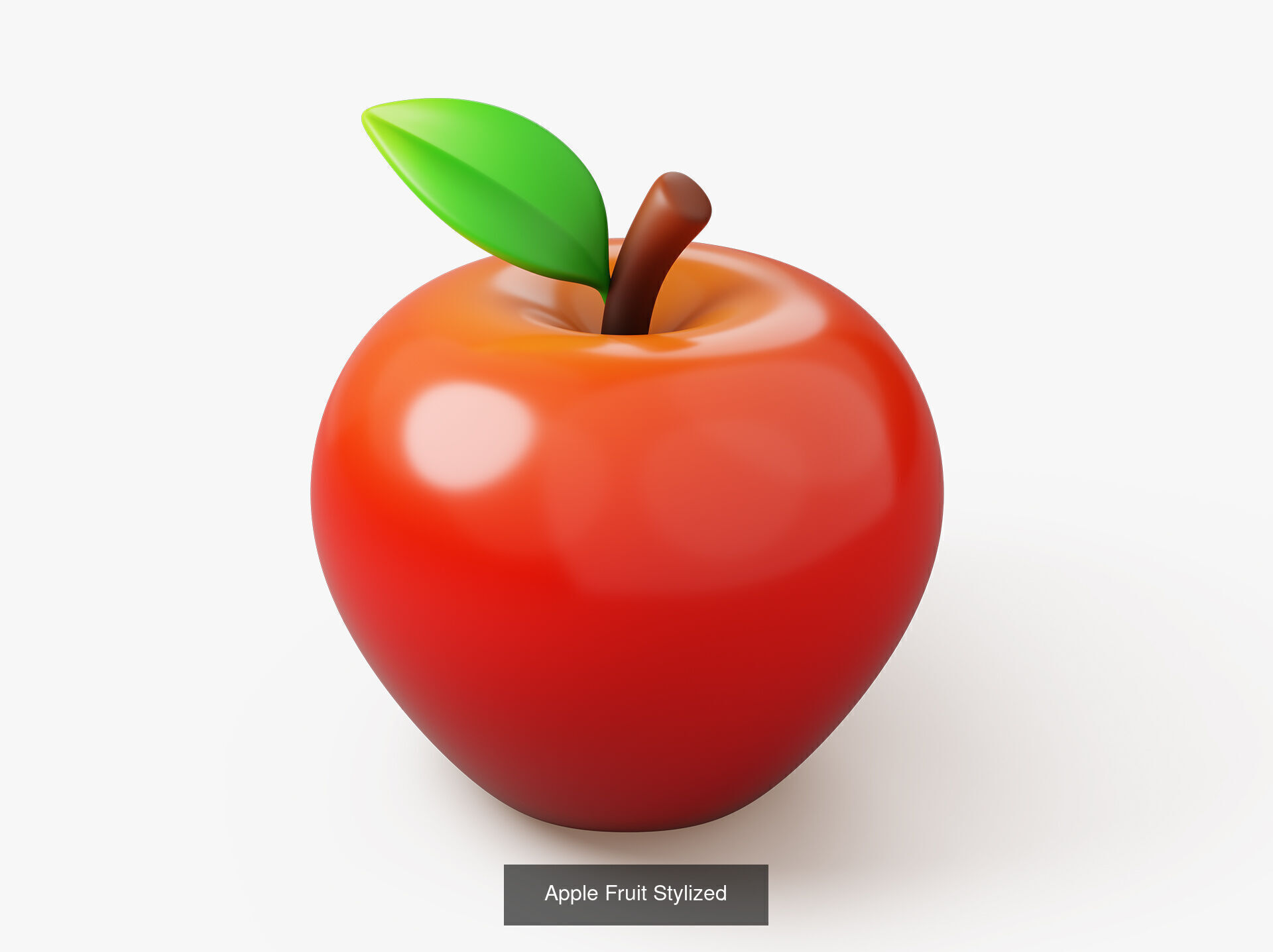 Set of Stylized Colorful Fruits 3D Model Collection_1