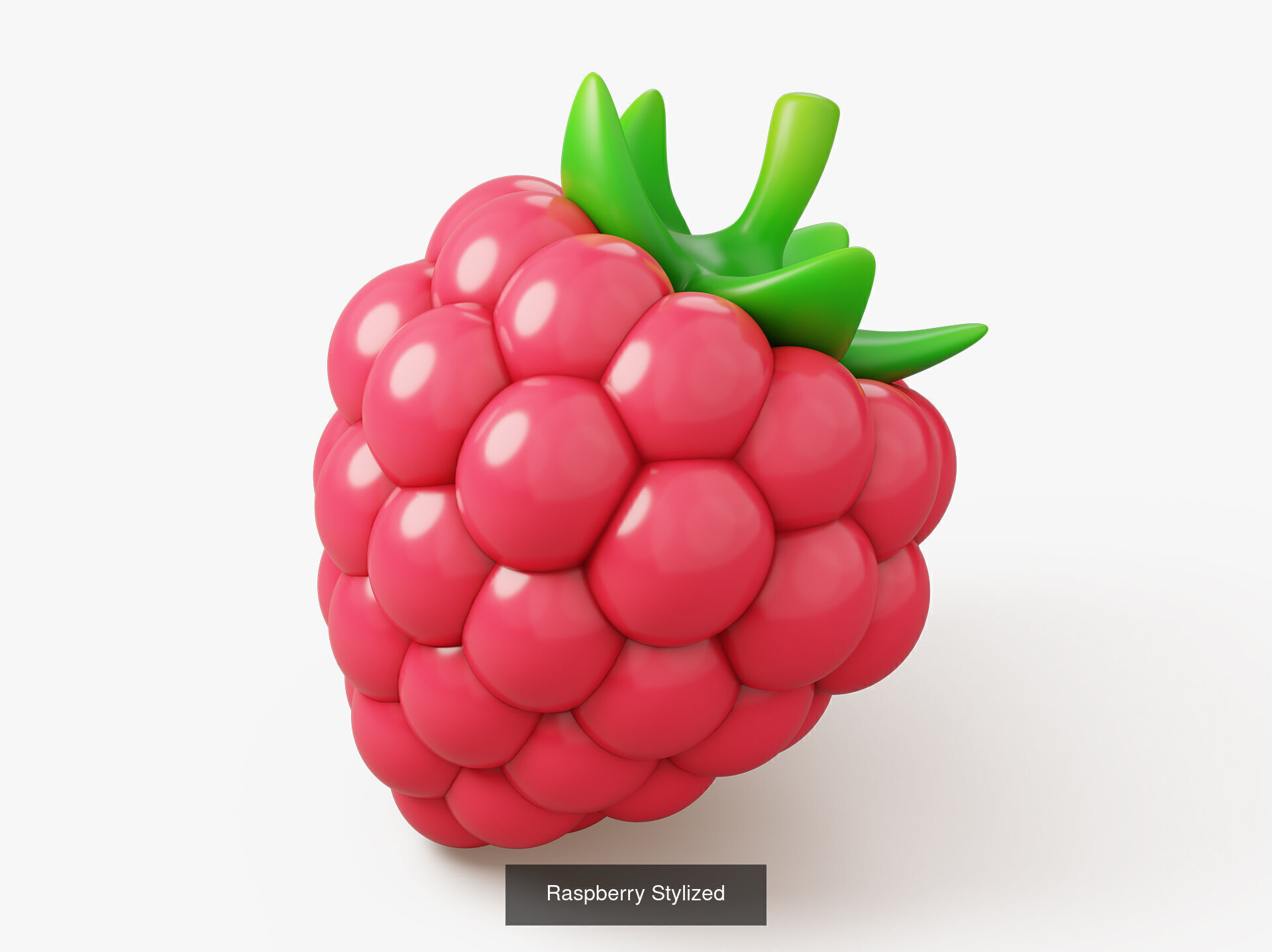Set of Stylized Colorful Fruits 3D Model Collection_10