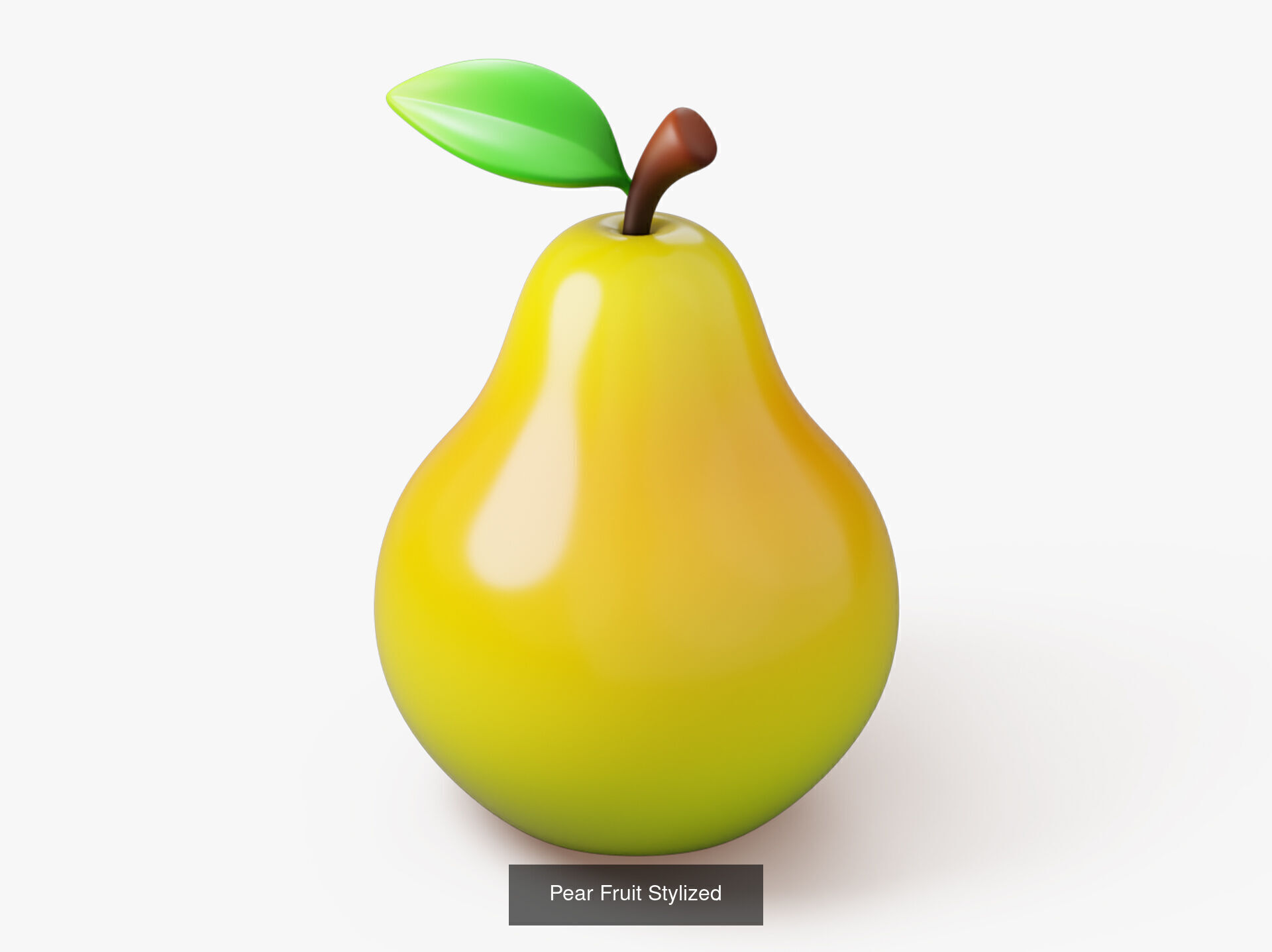 Set of Stylized Colorful Fruits 3D Model Collection_9