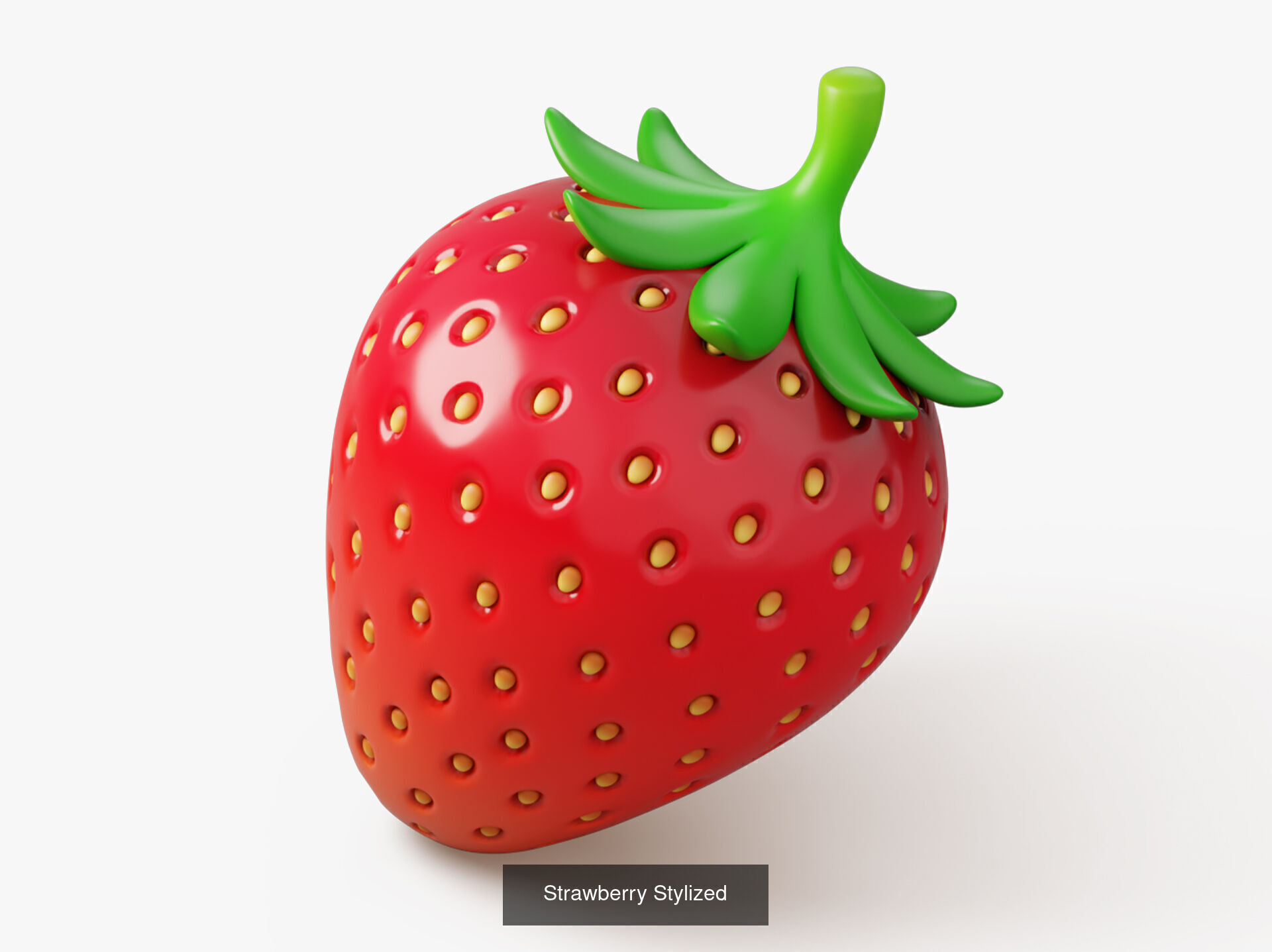 Set of Stylized Colorful Fruits 3D Model Collection_11