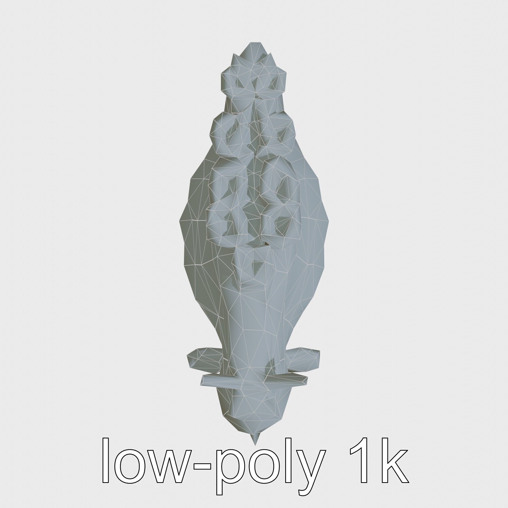 Electric Blue Nudibranch Sea Creature Model Low-poly 3D model_15