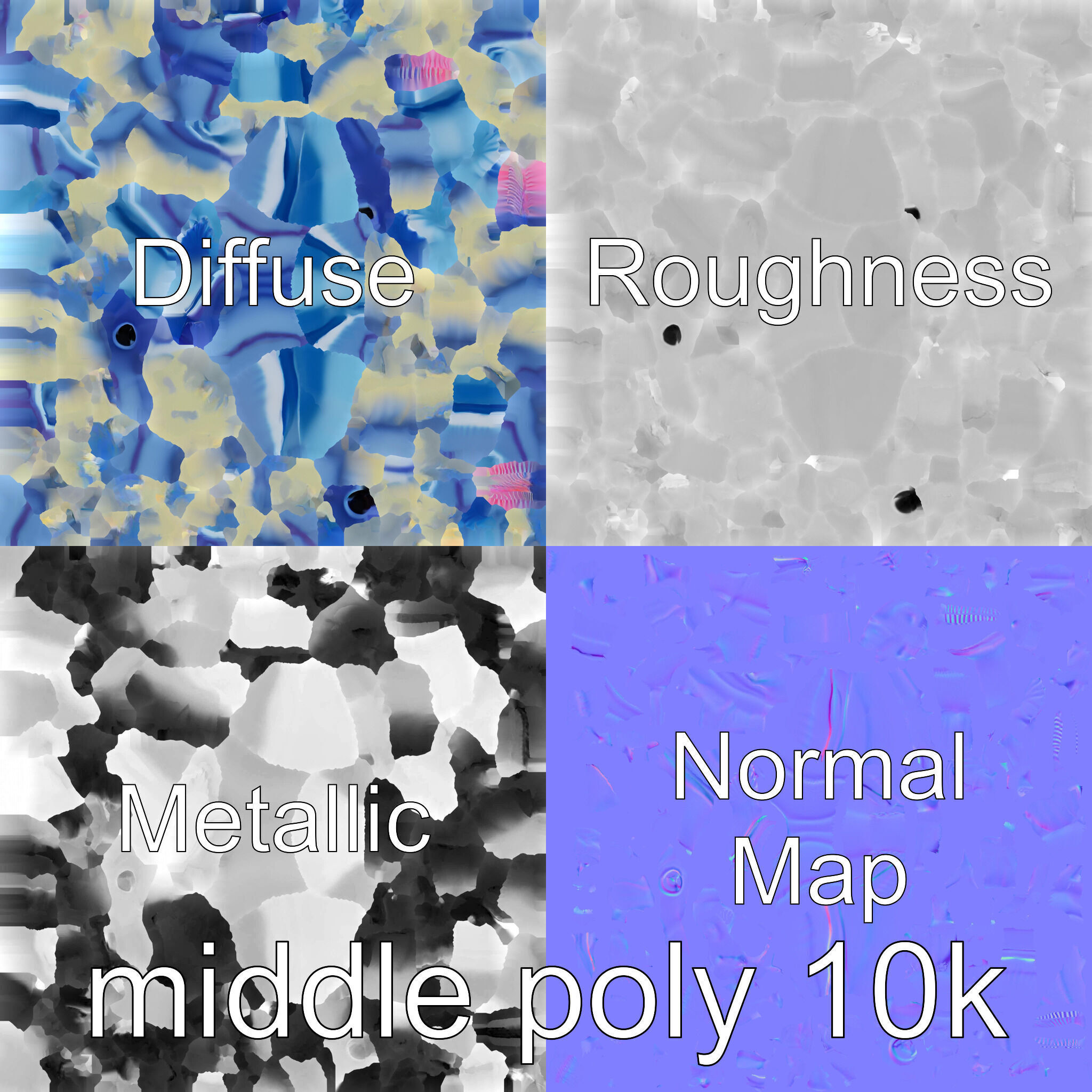 Electric Blue Nudibranch Sea Creature Model Low-poly 3D model_28