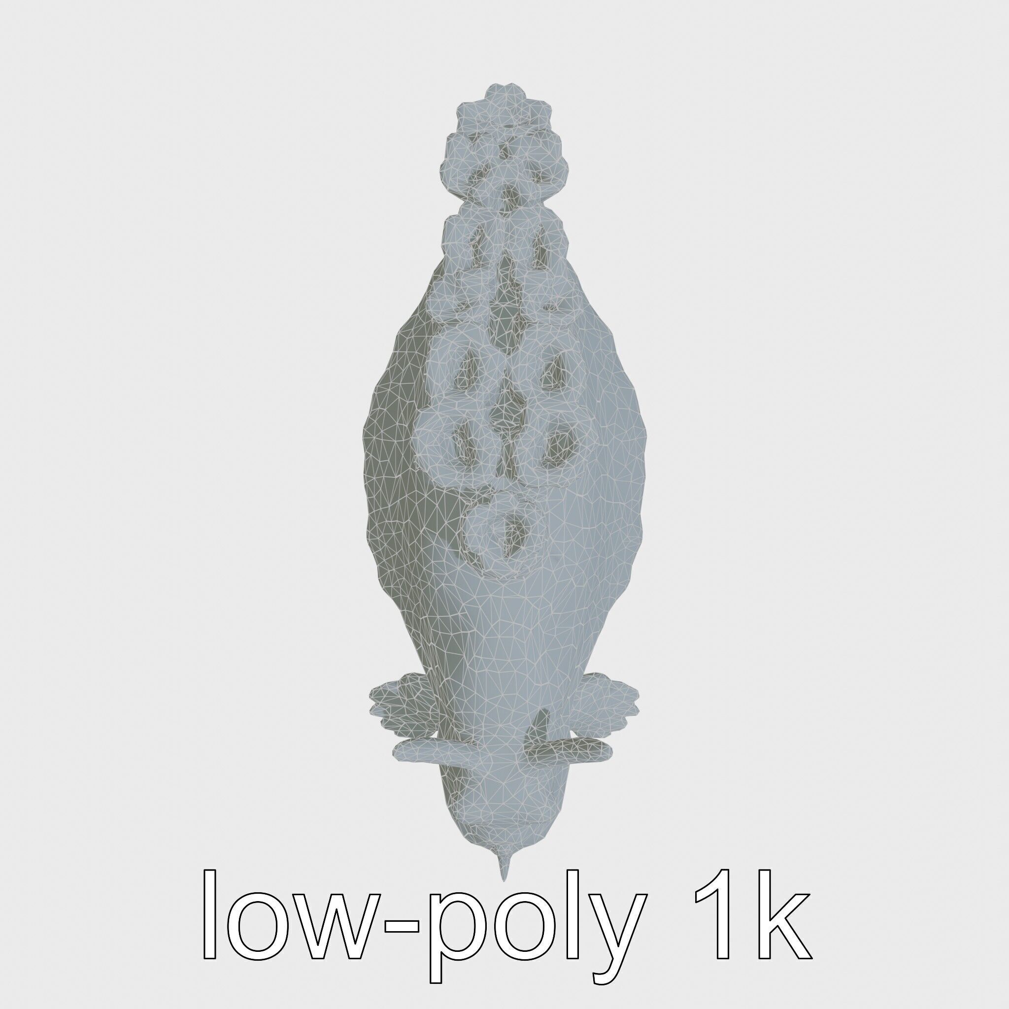 Electric Blue Nudibranch Sea Creature Model Low-poly 3D model_11