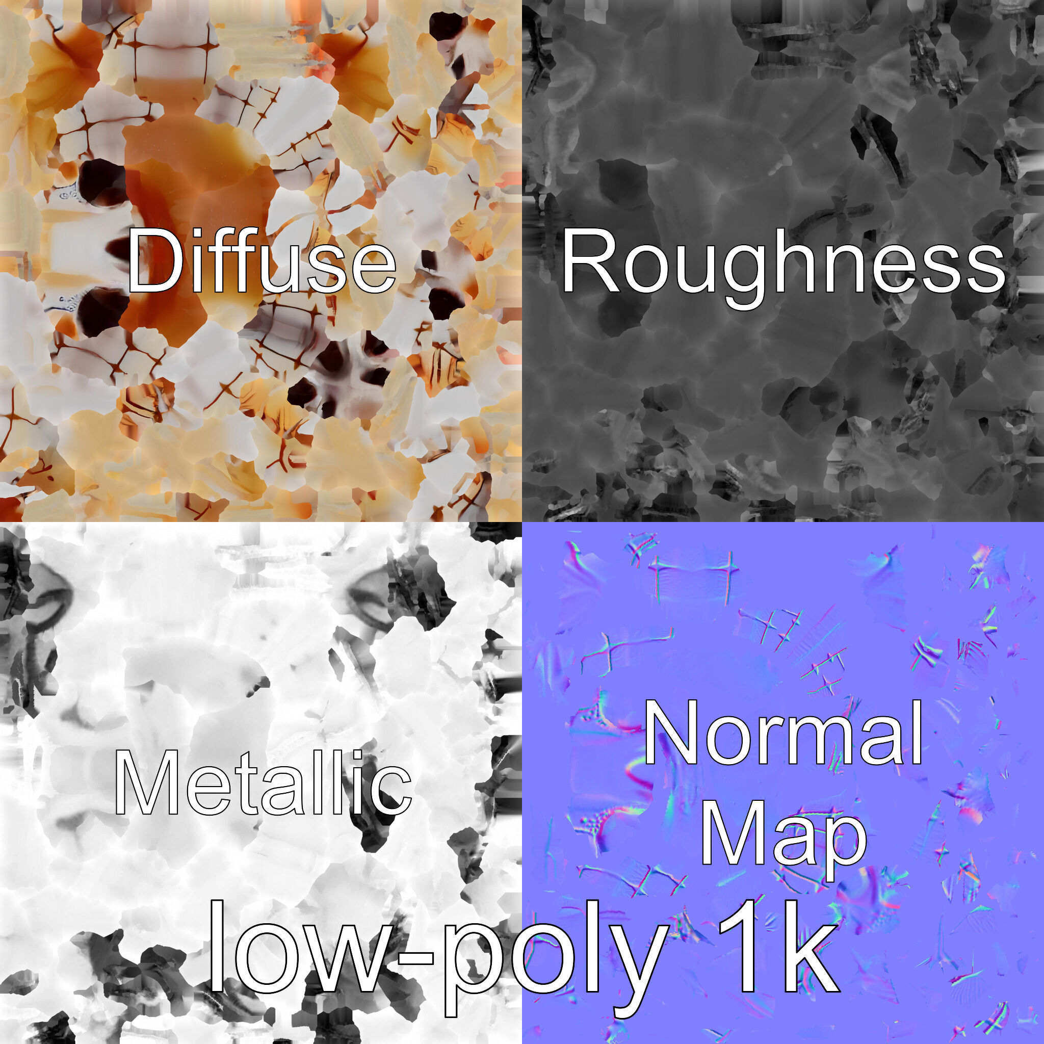 Bioluminescent Comb Jelly 3D Model with Cilia Details Low-poly 3D model_30