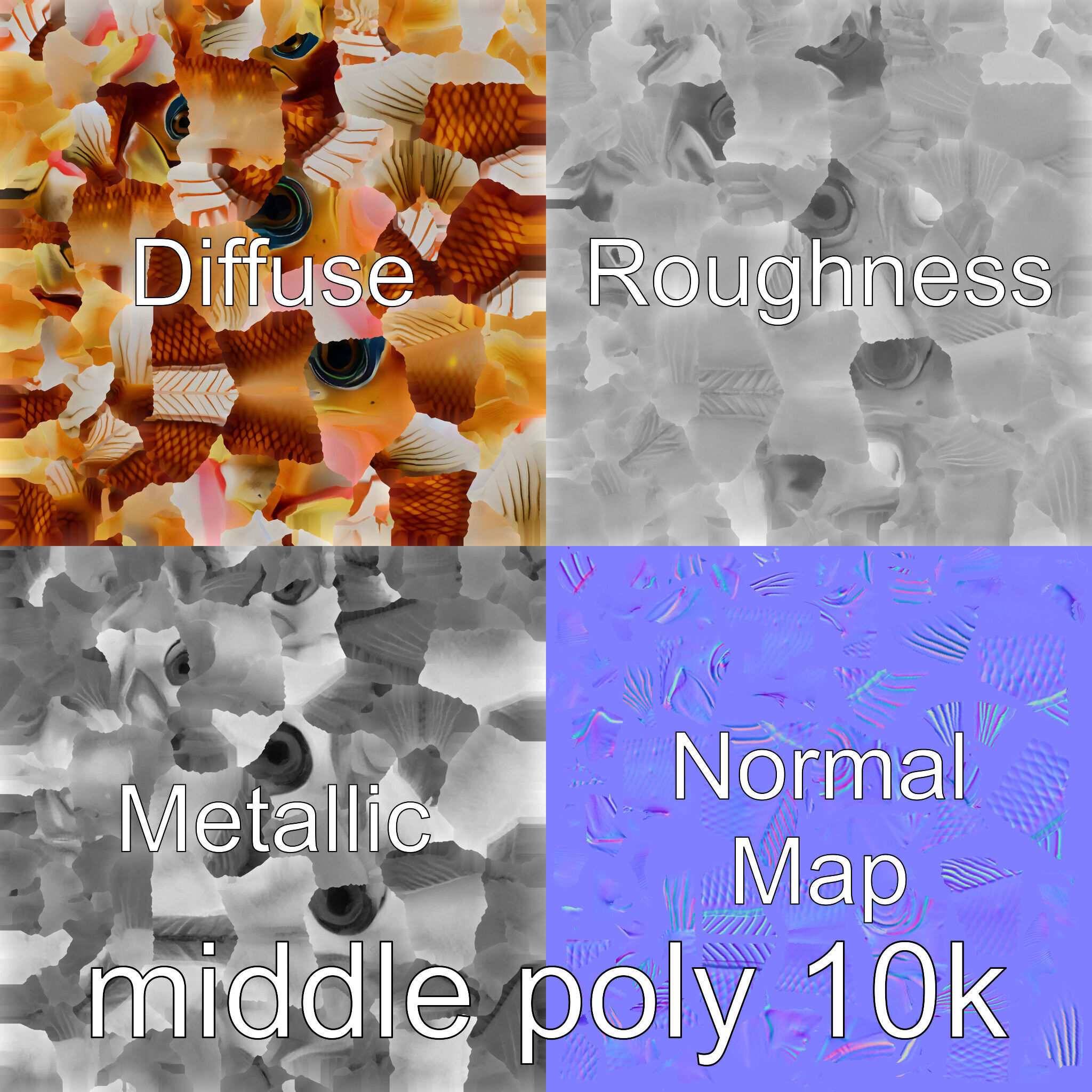 Lanternfish Bioluminescent Photophores Detailed Model Low-poly 3D model_25