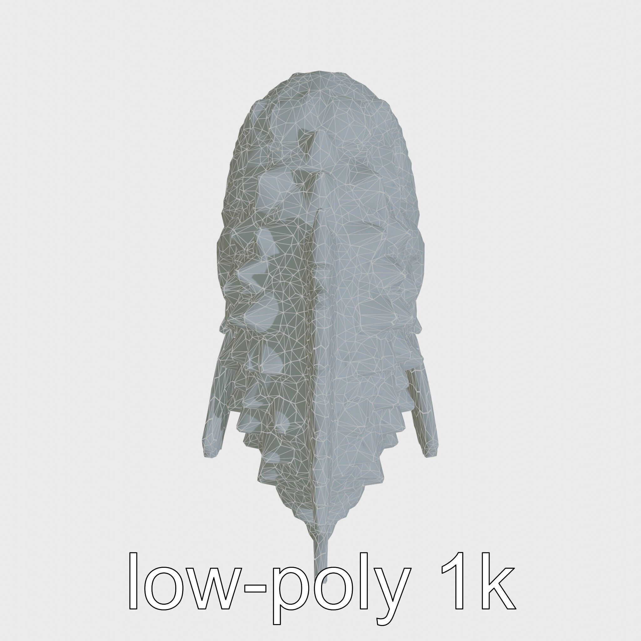 Pinecone Fish Model with Glowing Mouth and Armored Scales Low-poly 3D model_30