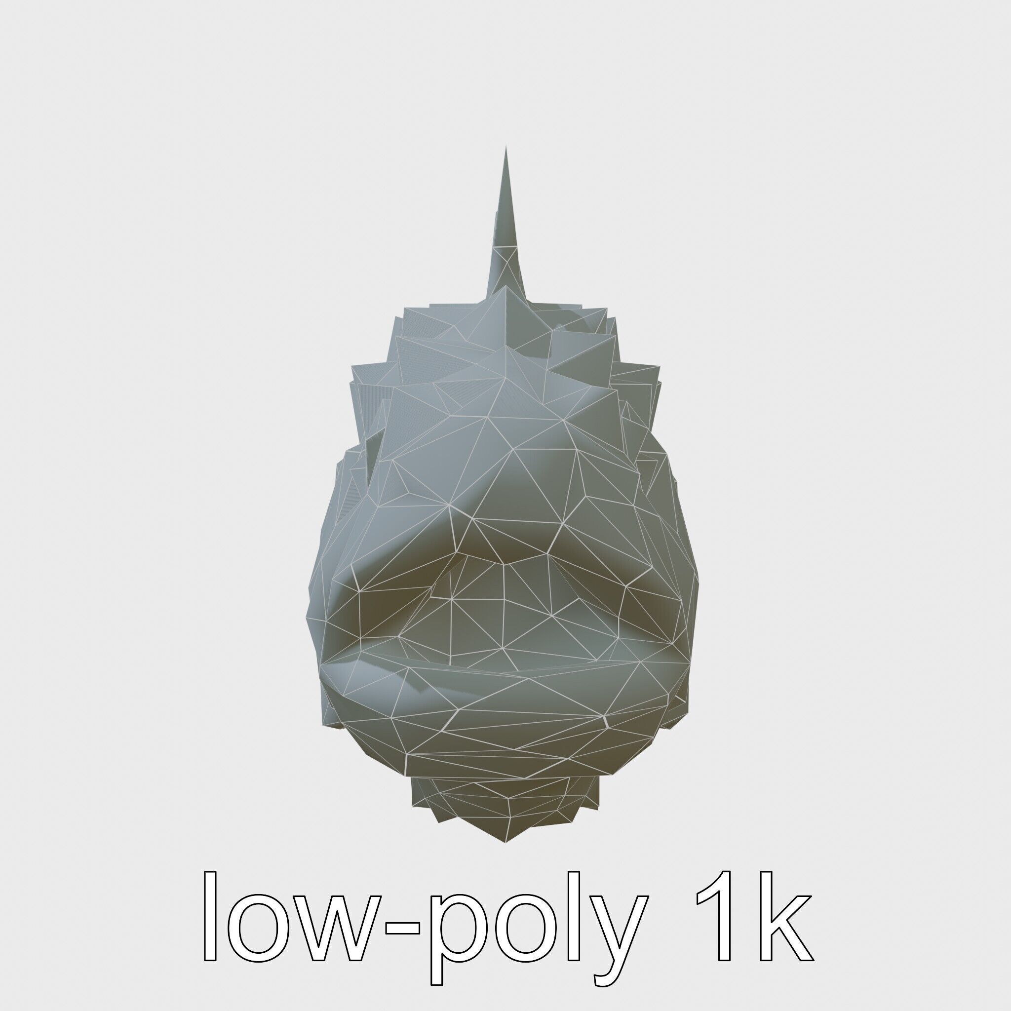 Pinecone Fish Model with Glowing Mouth and Armored Scales Low-poly 3D model_20