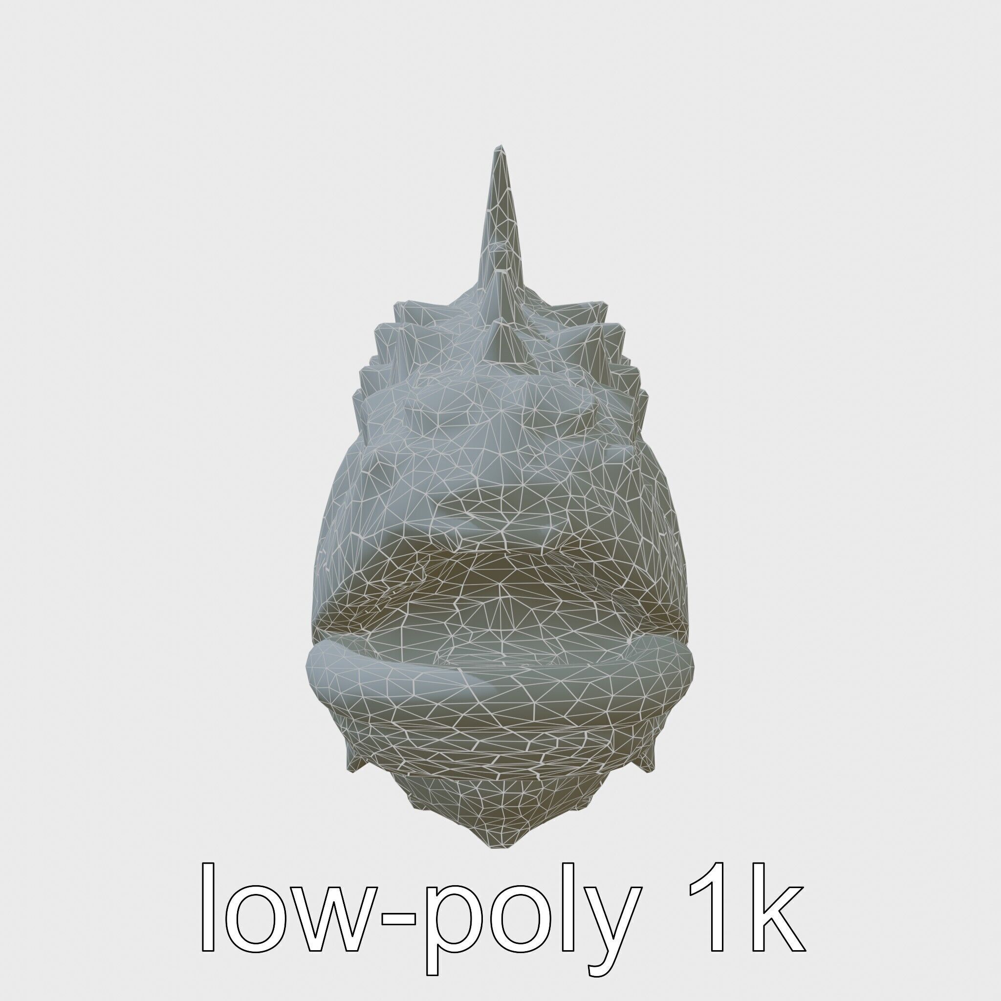 Pinecone Fish Model with Glowing Mouth and Armored Scales Low-poly 3D model_19
