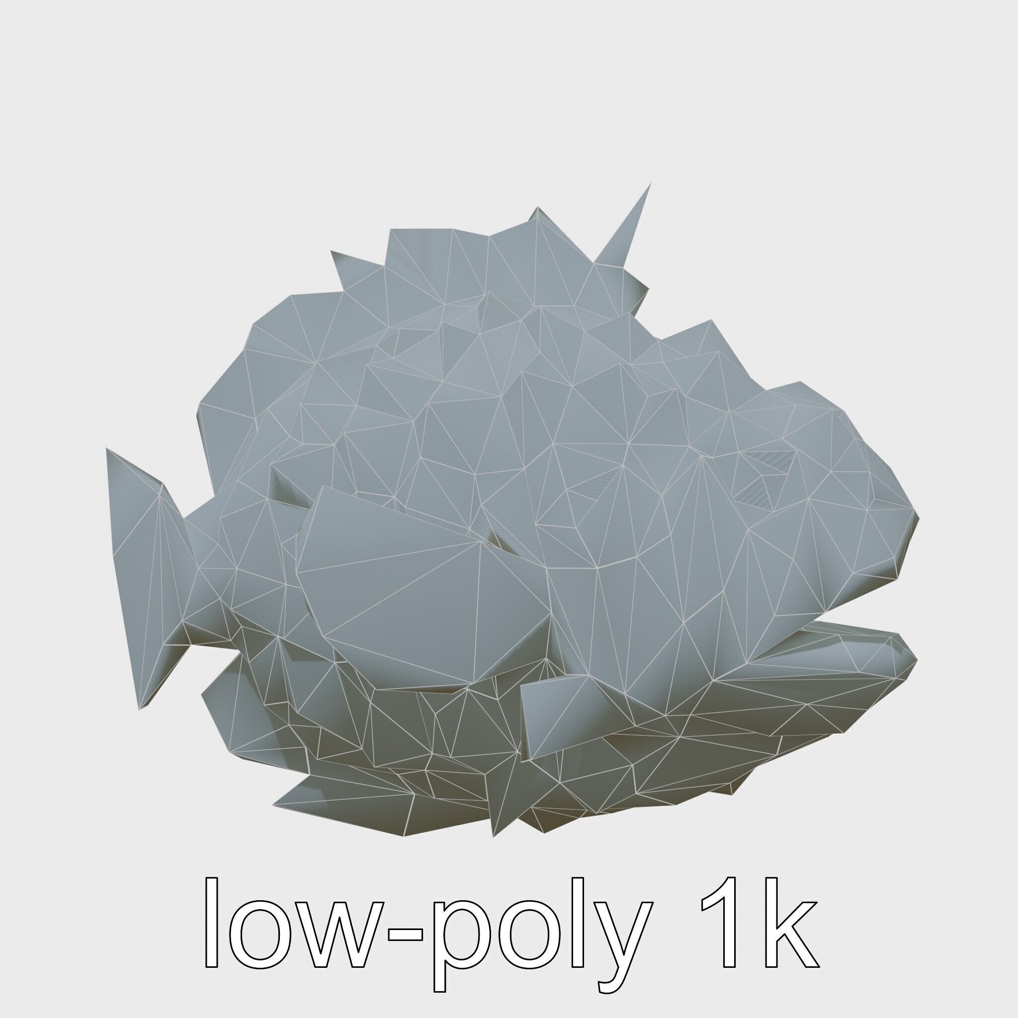 Pinecone Fish Model with Glowing Mouth and Armored Scales Low-poly 3D model_7