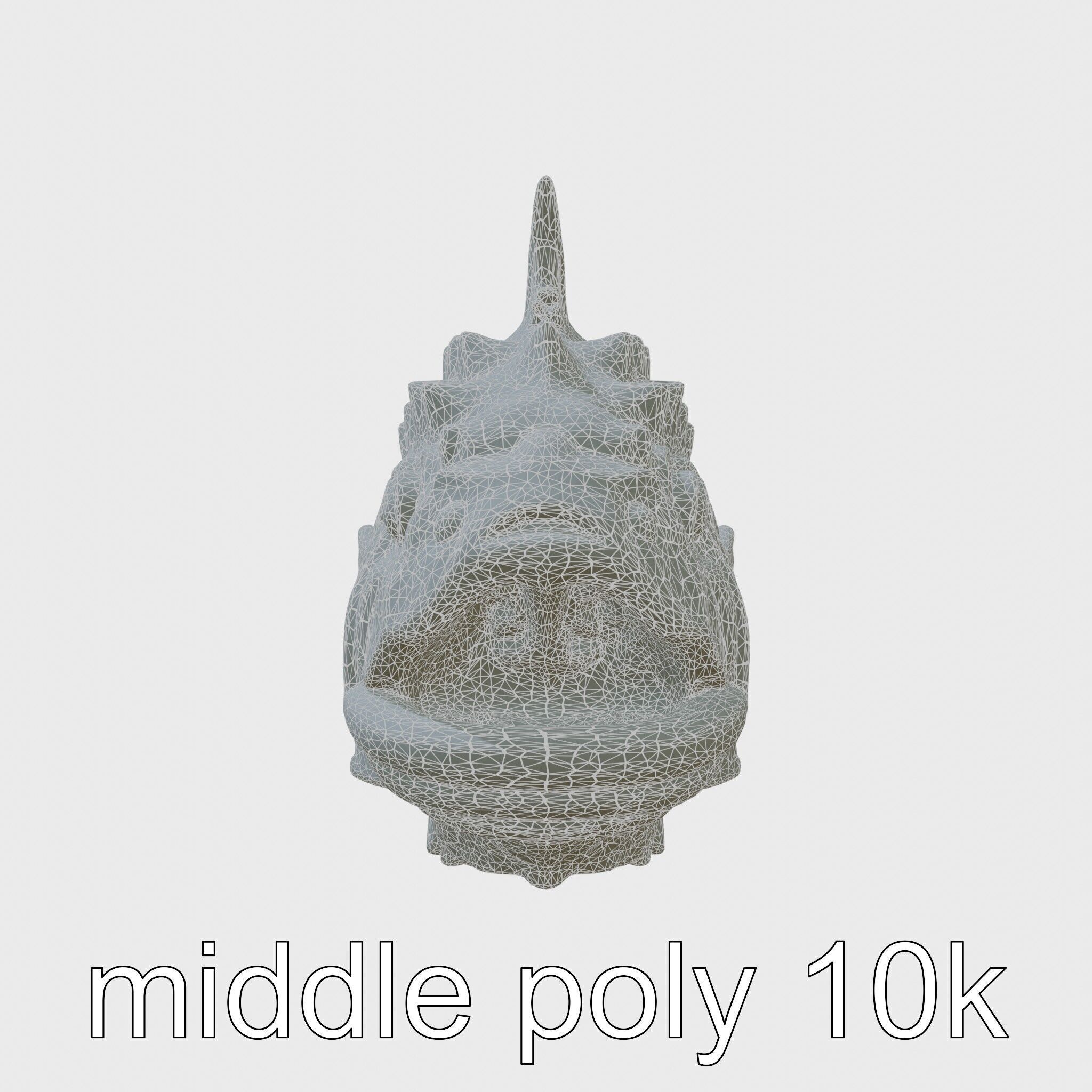 Pinecone Fish Model with Glowing Mouth and Armored Scales Low-poly 3D model_29