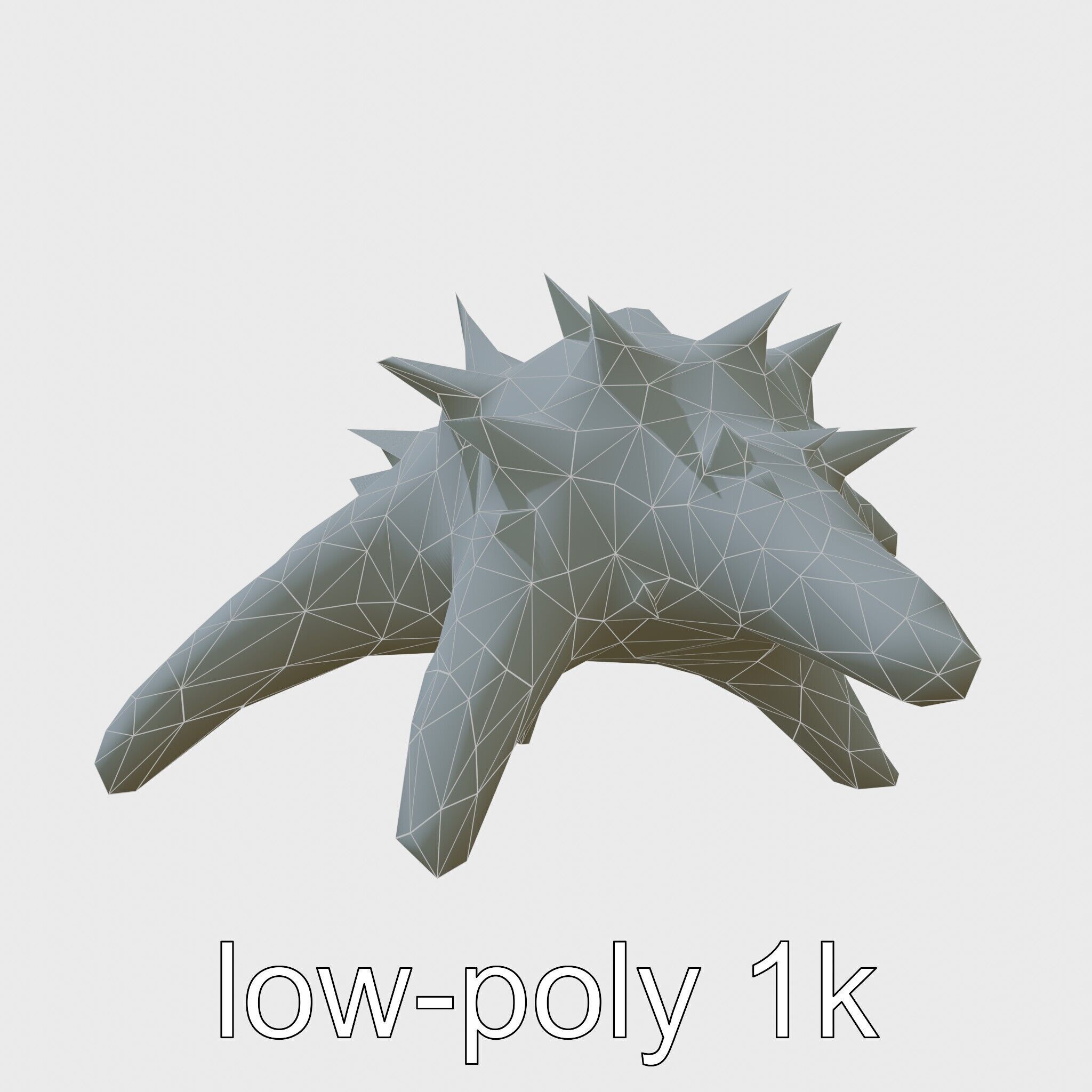 Crown-of-Thorns Starfish Venomous Spines Model Low-poly 3D model_21