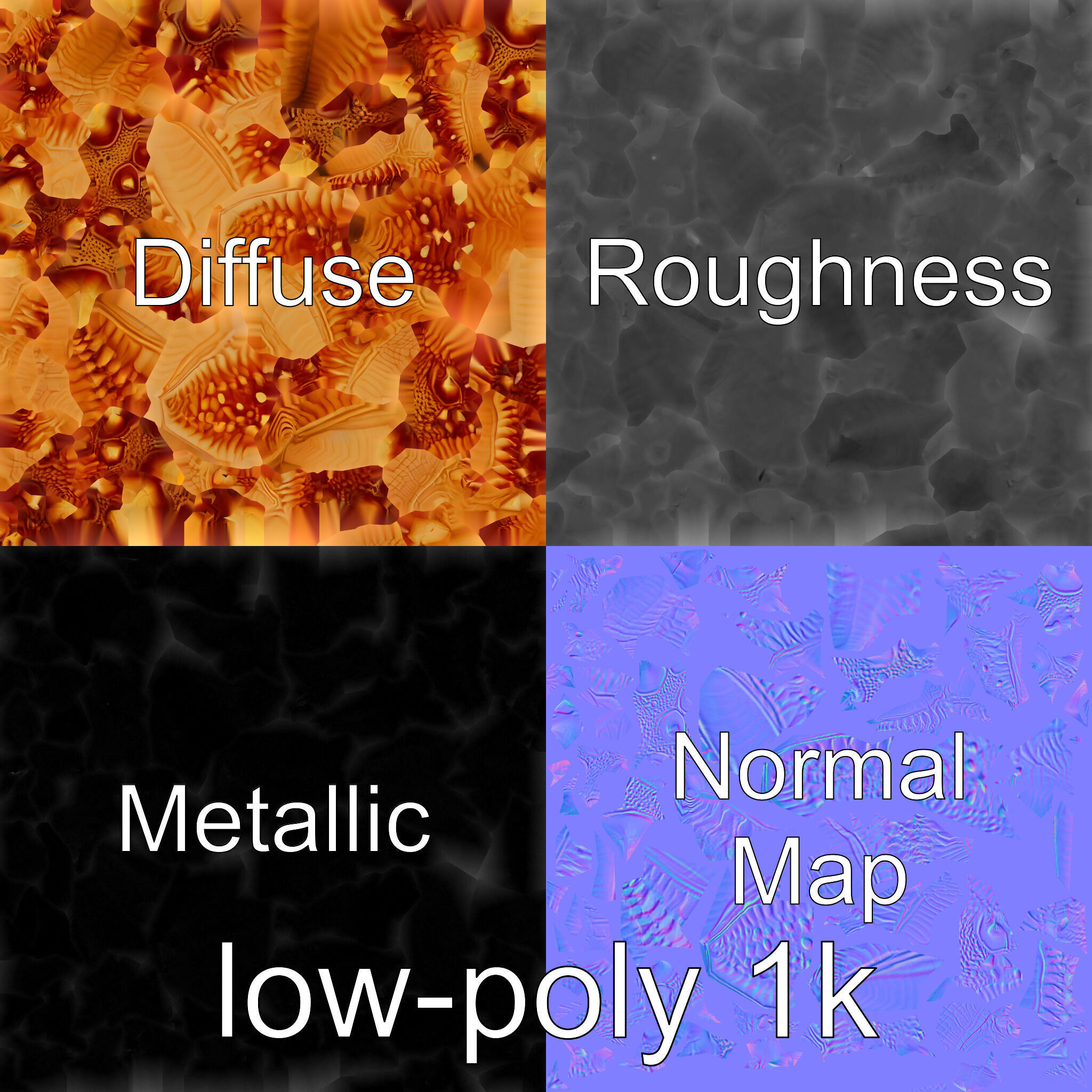 Crown-of-Thorns Starfish Venomous Spines Model Low-poly 3D model_1