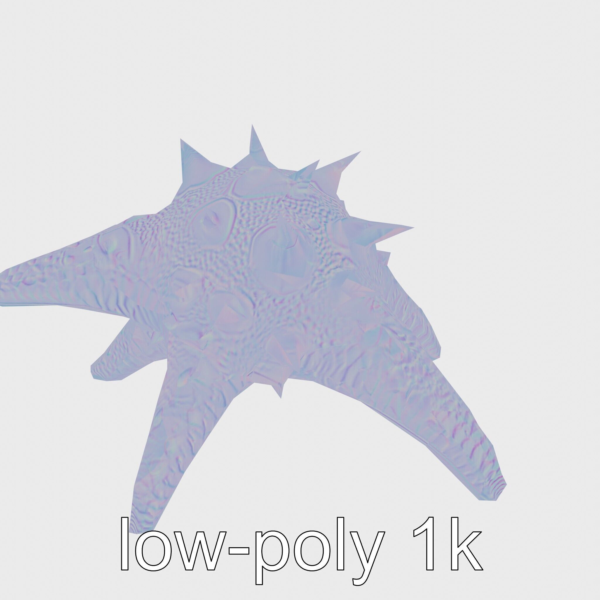 Crown-of-Thorns Starfish Venomous Spines Model Low-poly 3D model_13