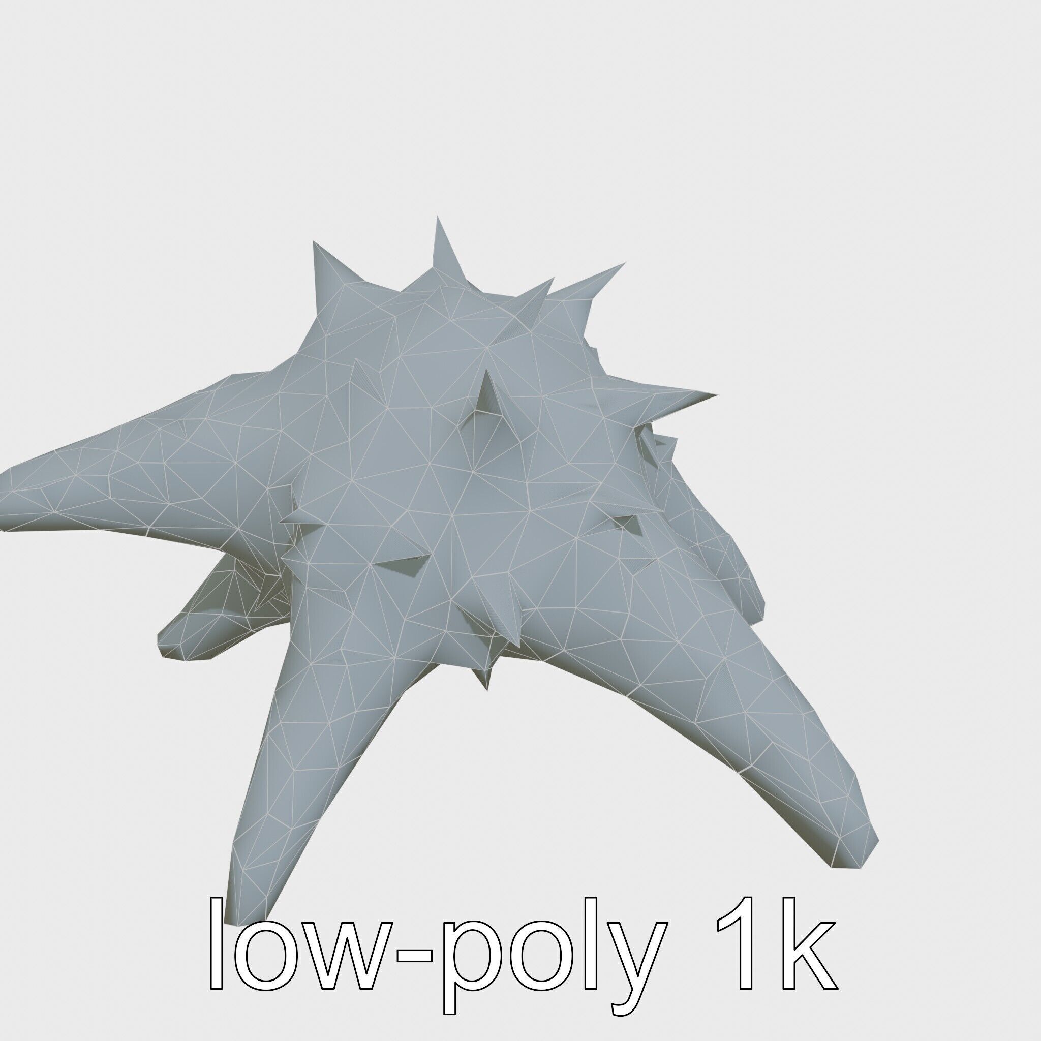 Crown-of-Thorns Starfish Venomous Spines Model Low-poly 3D model_19