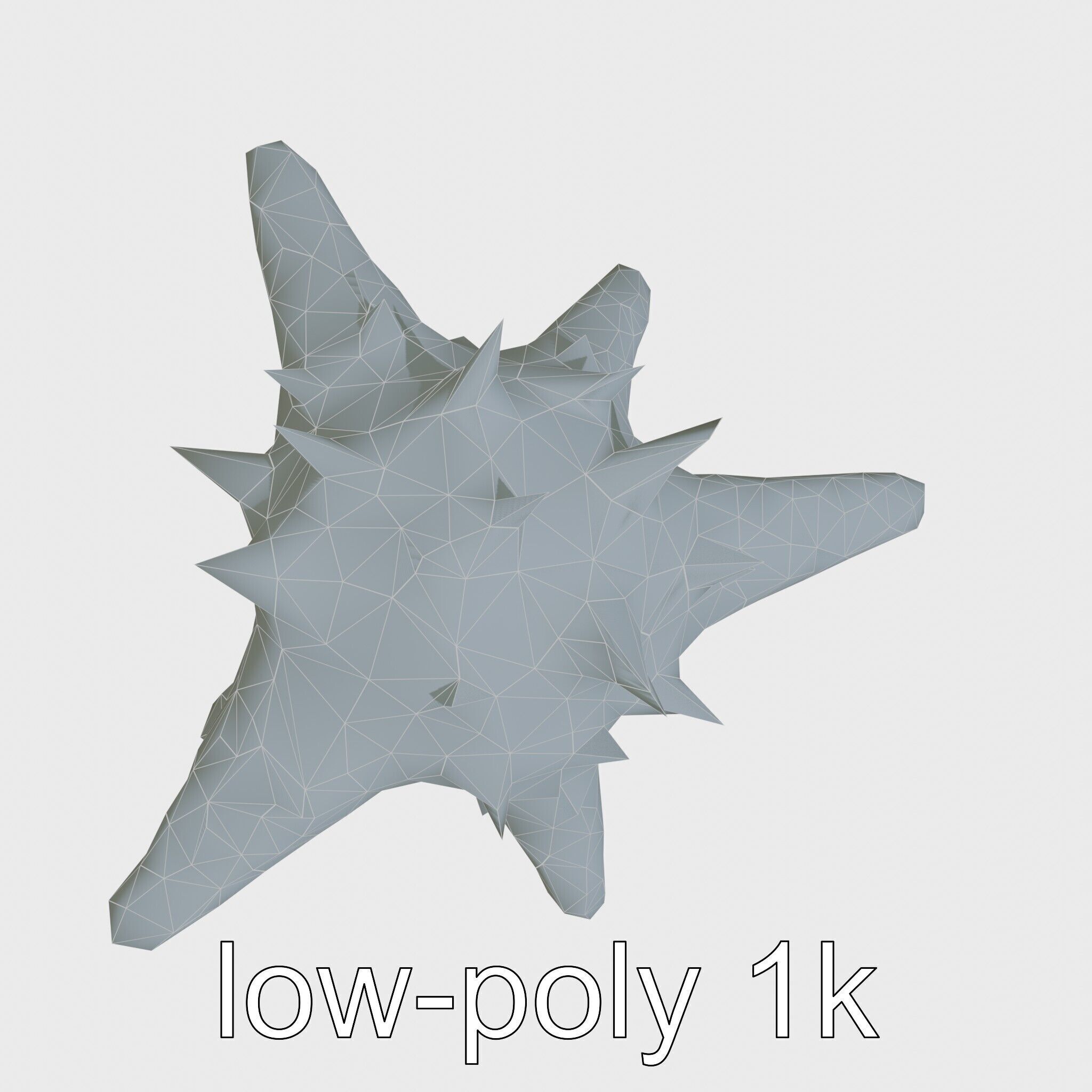 Crown-of-Thorns Starfish Venomous Spines Model Low-poly 3D model_14