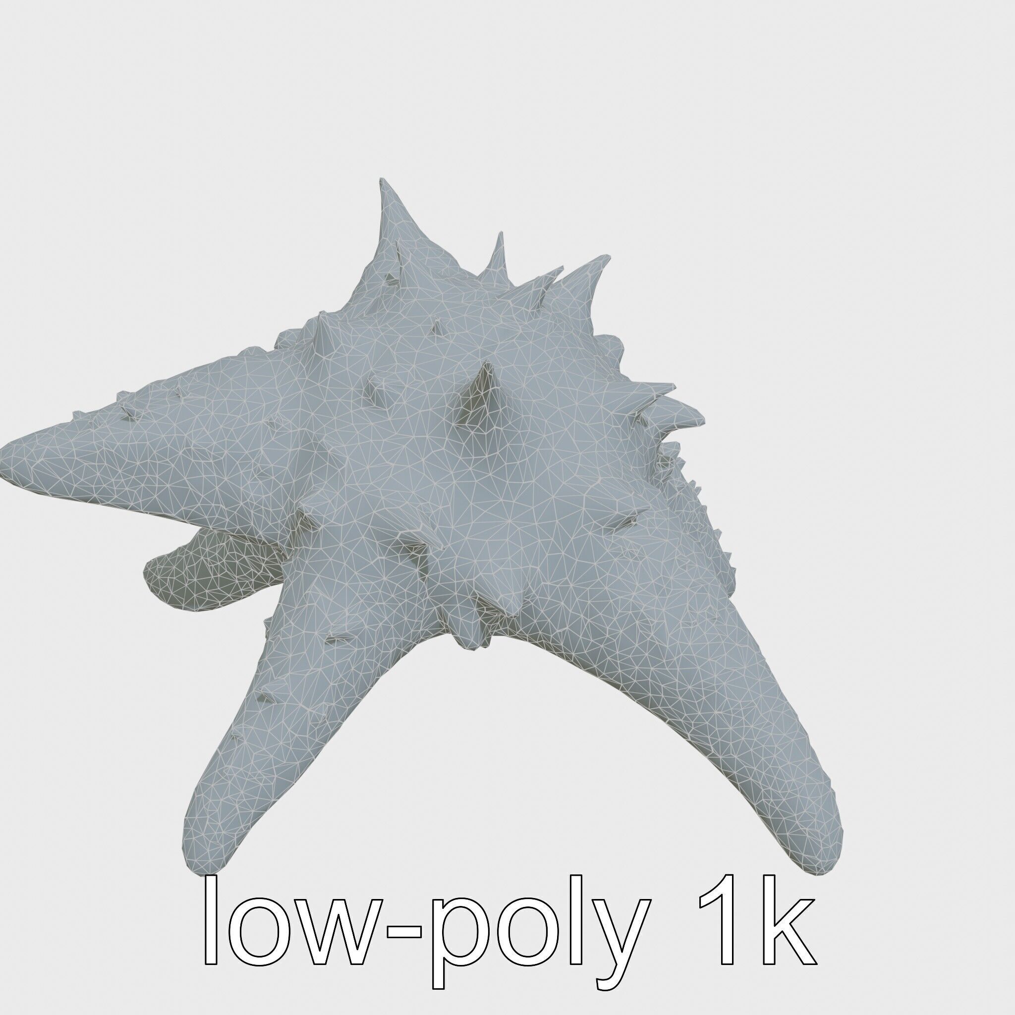 Crown-of-Thorns Starfish Venomous Spines Model Low-poly 3D model_15