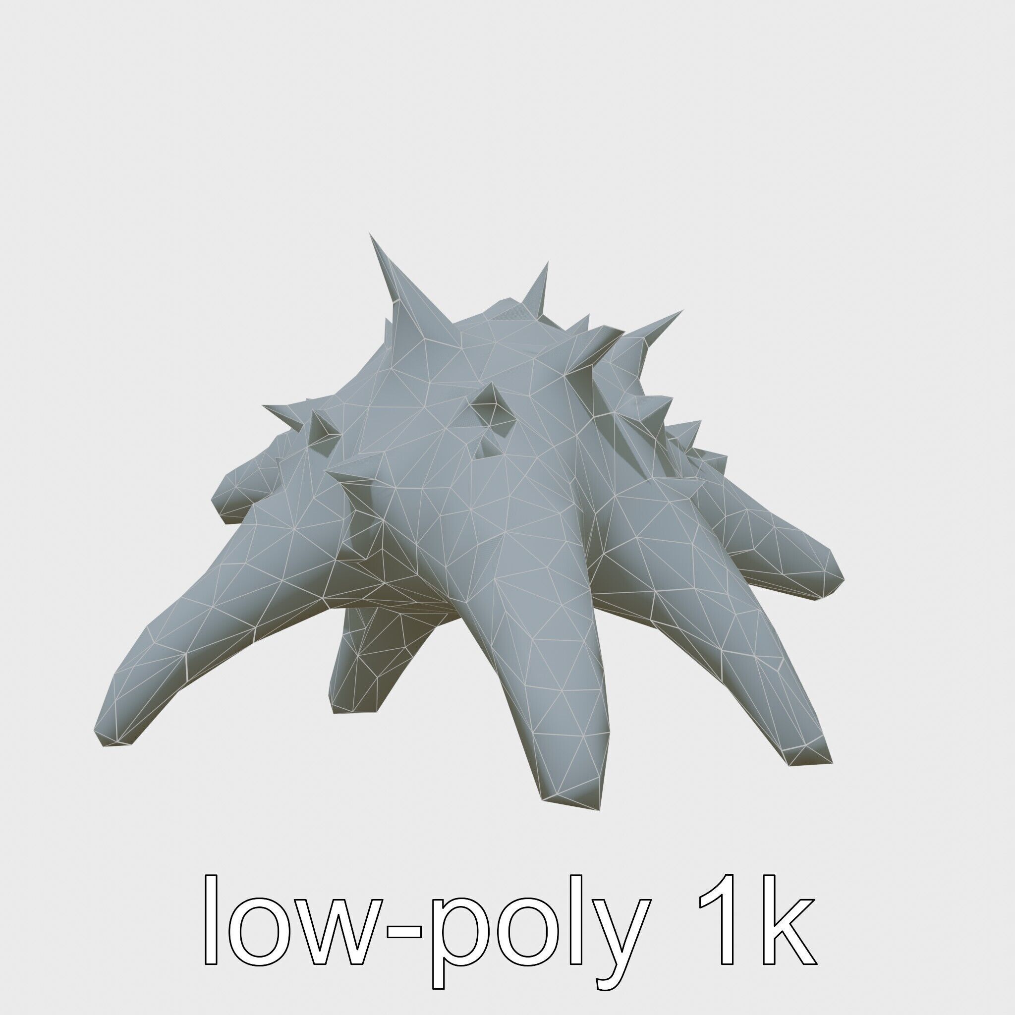 Crown-of-Thorns Starfish Venomous Spines Model Low-poly 3D model_10