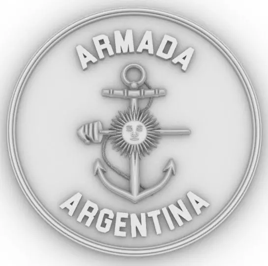 Escudo Armada Argentina Argentina Navy Shield 3D print model