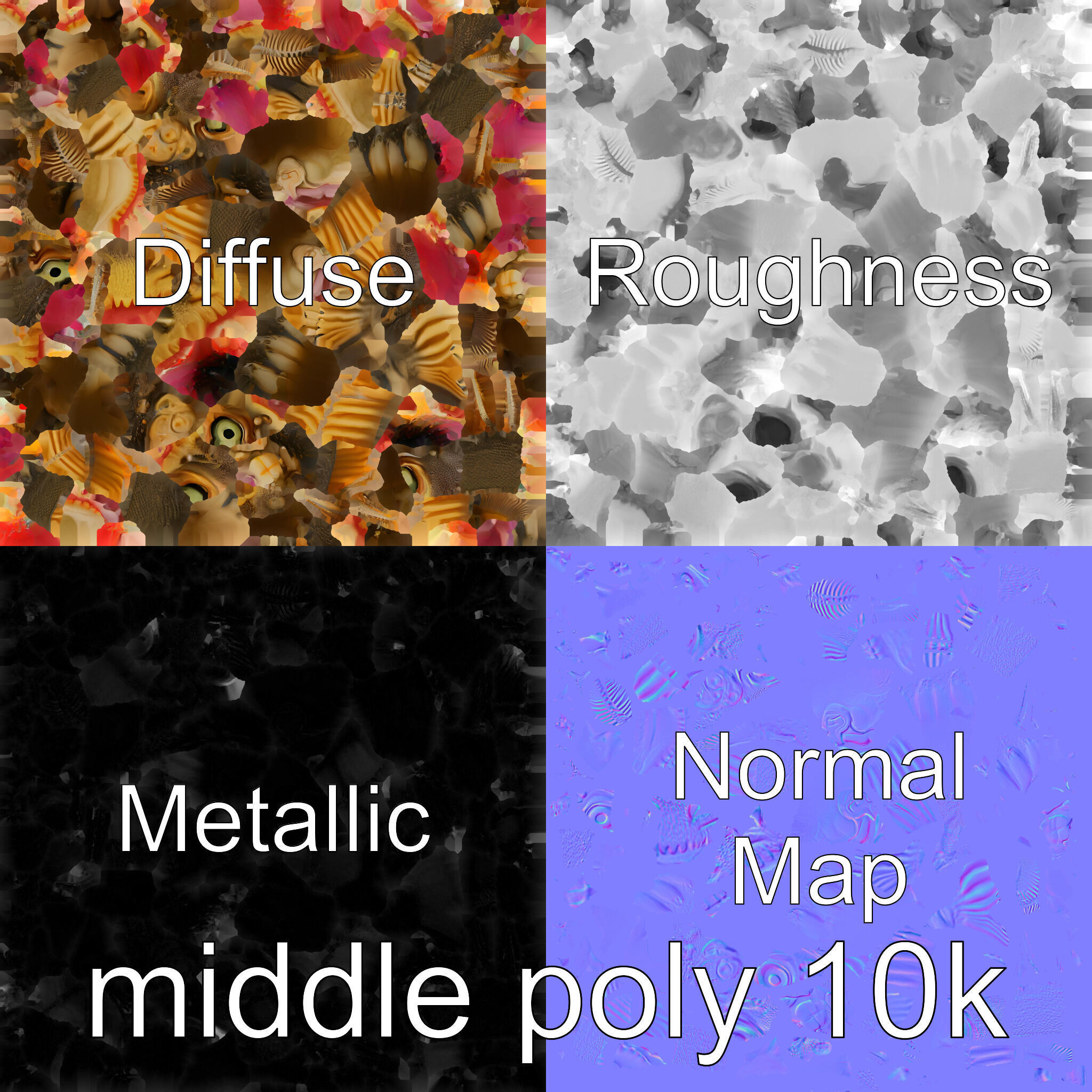 Sarcastic Fringehead Fish Model with Aggressive Expression Low-poly 3D model_28