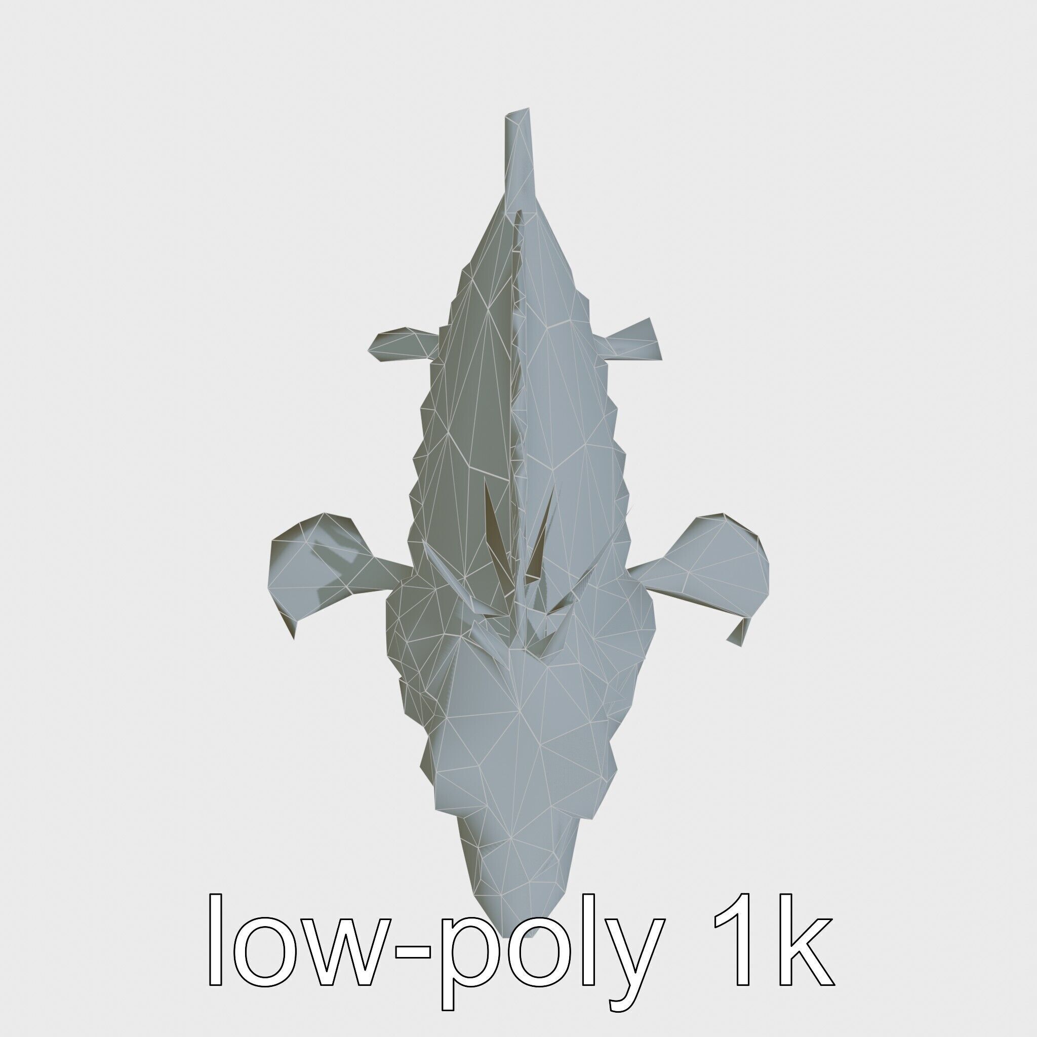 Sarcastic Fringehead Fish Model with Aggressive Expression Low-poly 3D model_19