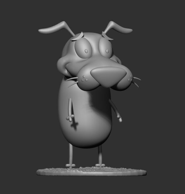 Courage the cowardly Dog 3D print model_1