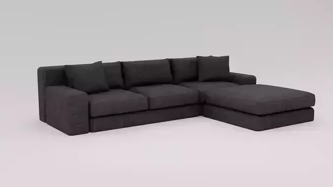 High - Poly Sofa High-Quality 3D Model