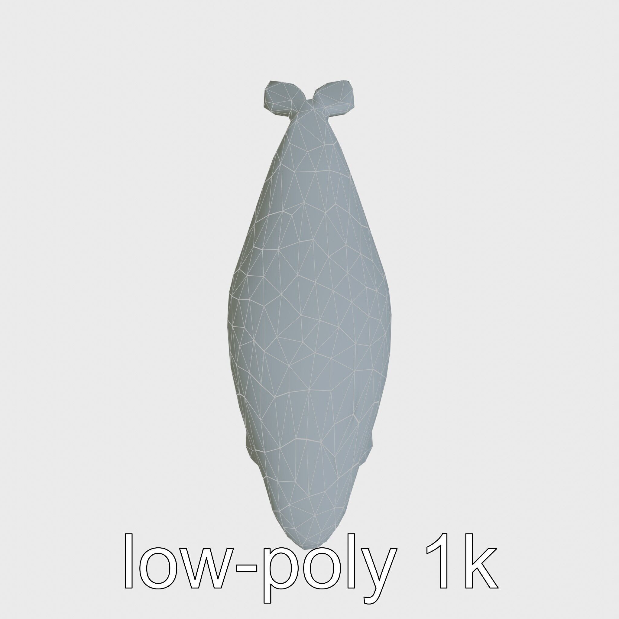 Beluga Whale 3D Model with White Skin and Flexible Neck Low-poly 3D model_27