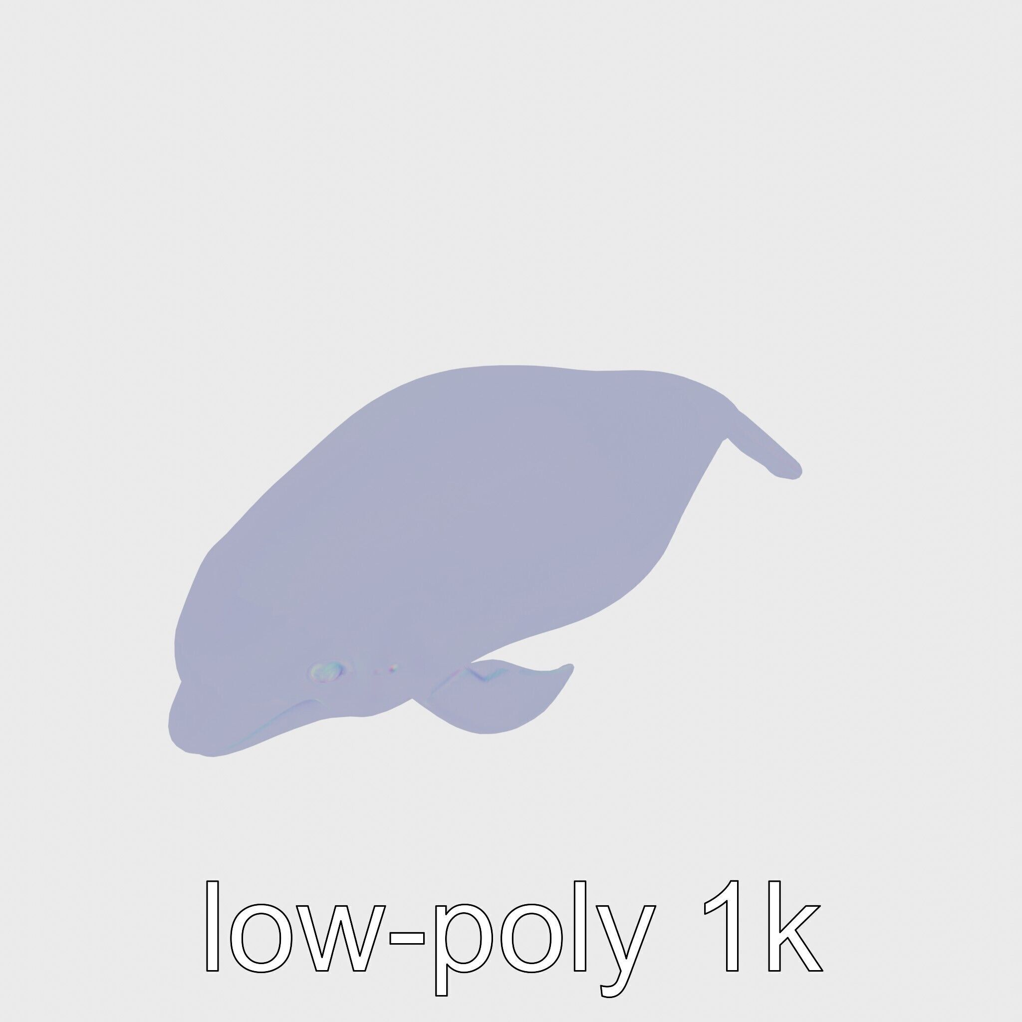 Beluga Whale 3D Model with White Skin and Flexible Neck Low-poly 3D model_19