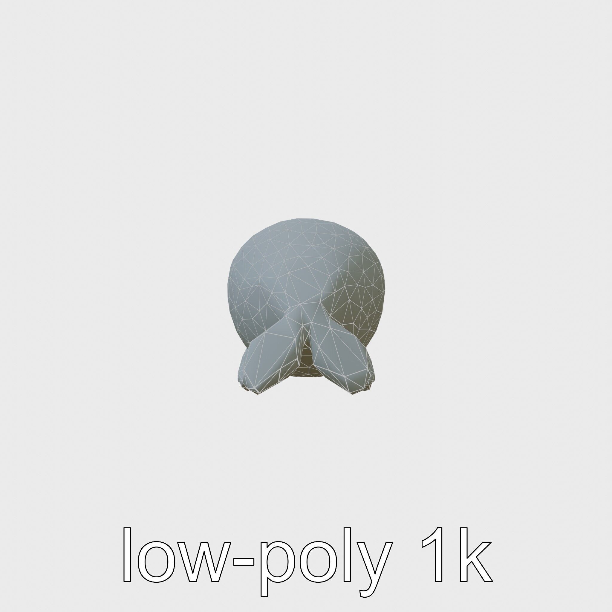 Beluga Whale 3D Model with White Skin and Flexible Neck Low-poly 3D model_7