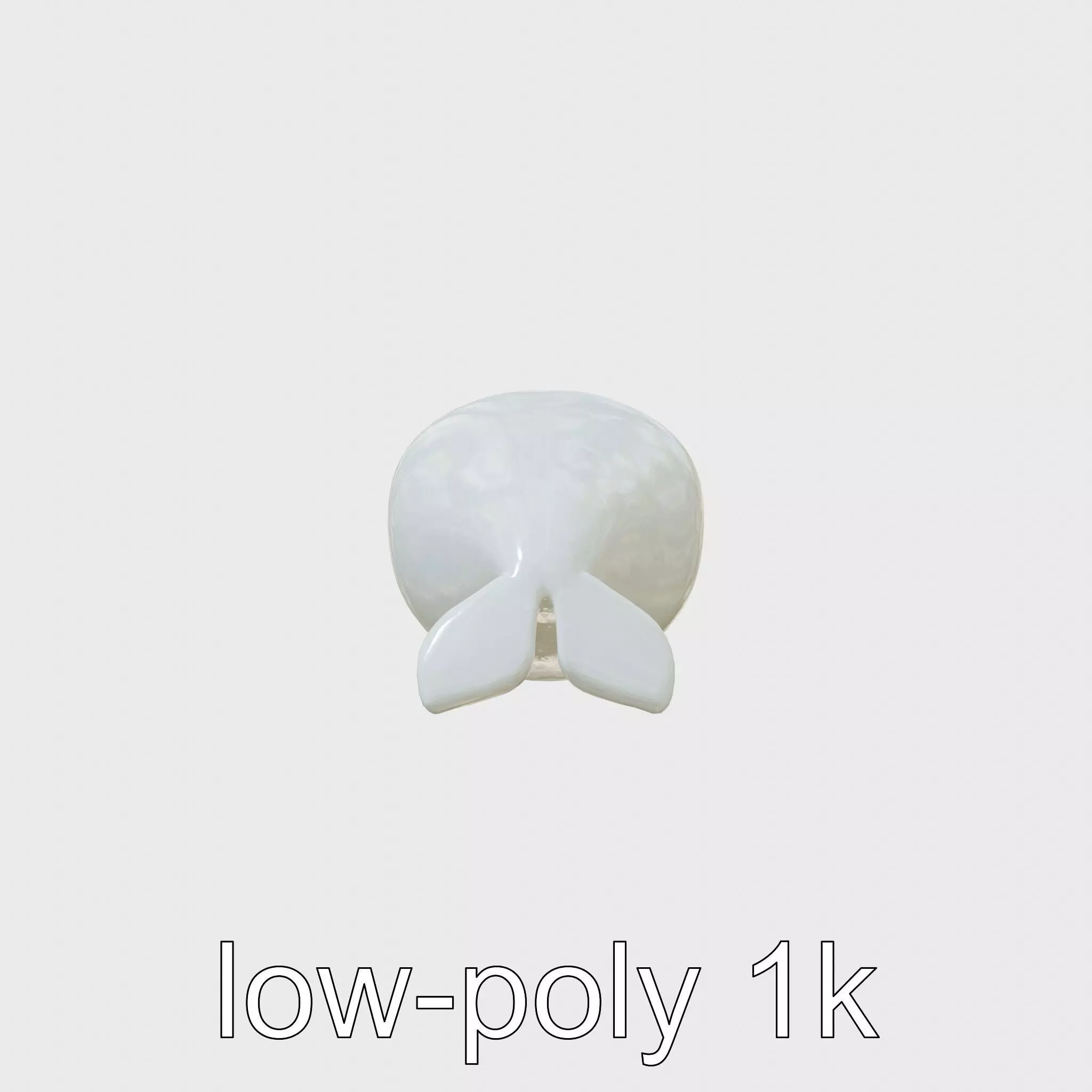 Beluga Whale 3D Model with White Skin and Flexible Neck Low-poly 3D model_0