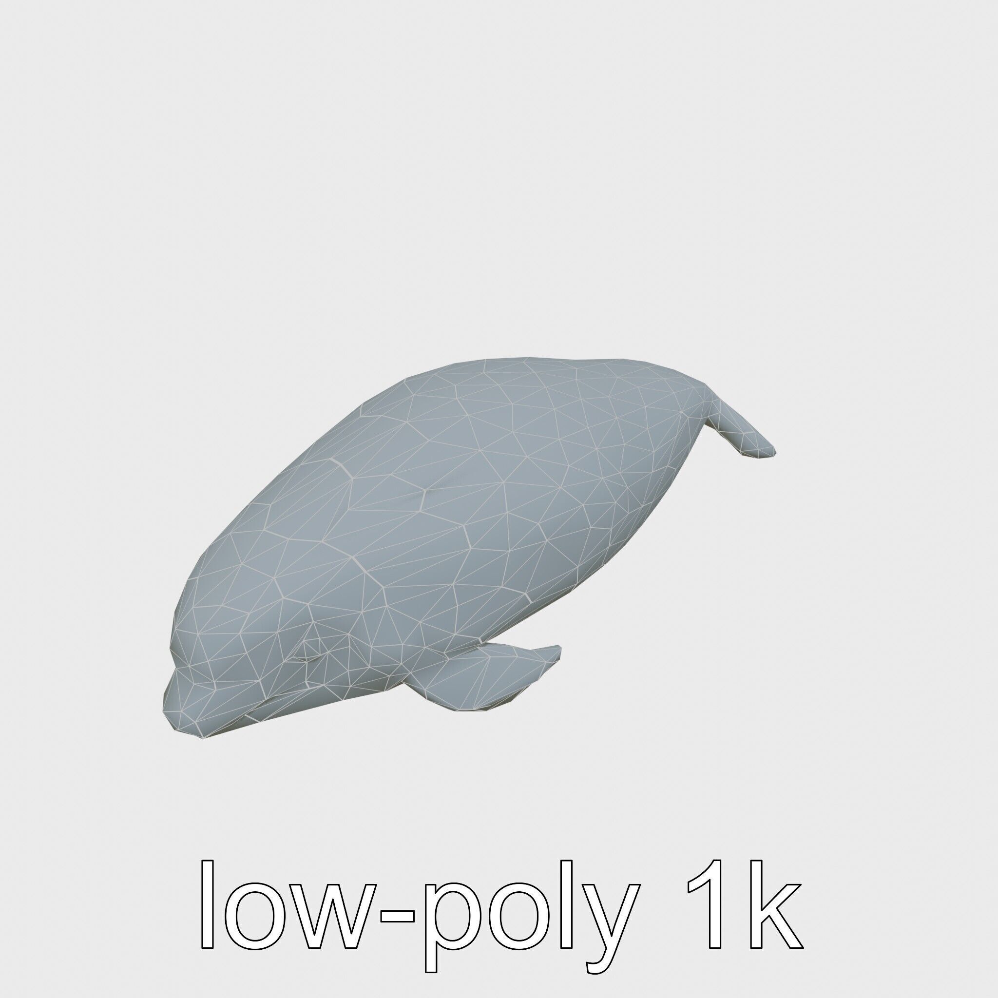 Beluga Whale 3D Model with White Skin and Flexible Neck Low-poly 3D model_17