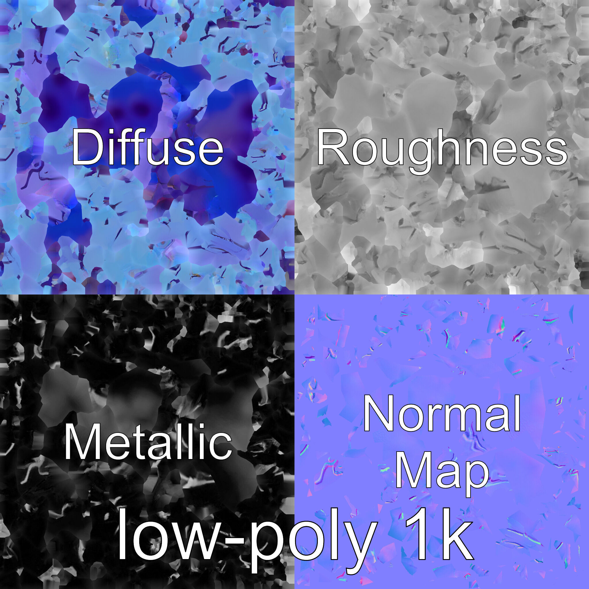 Bioluminescent Deep-Sea Jellyfish with Glowing Tentacles Low-poly 3D model_1