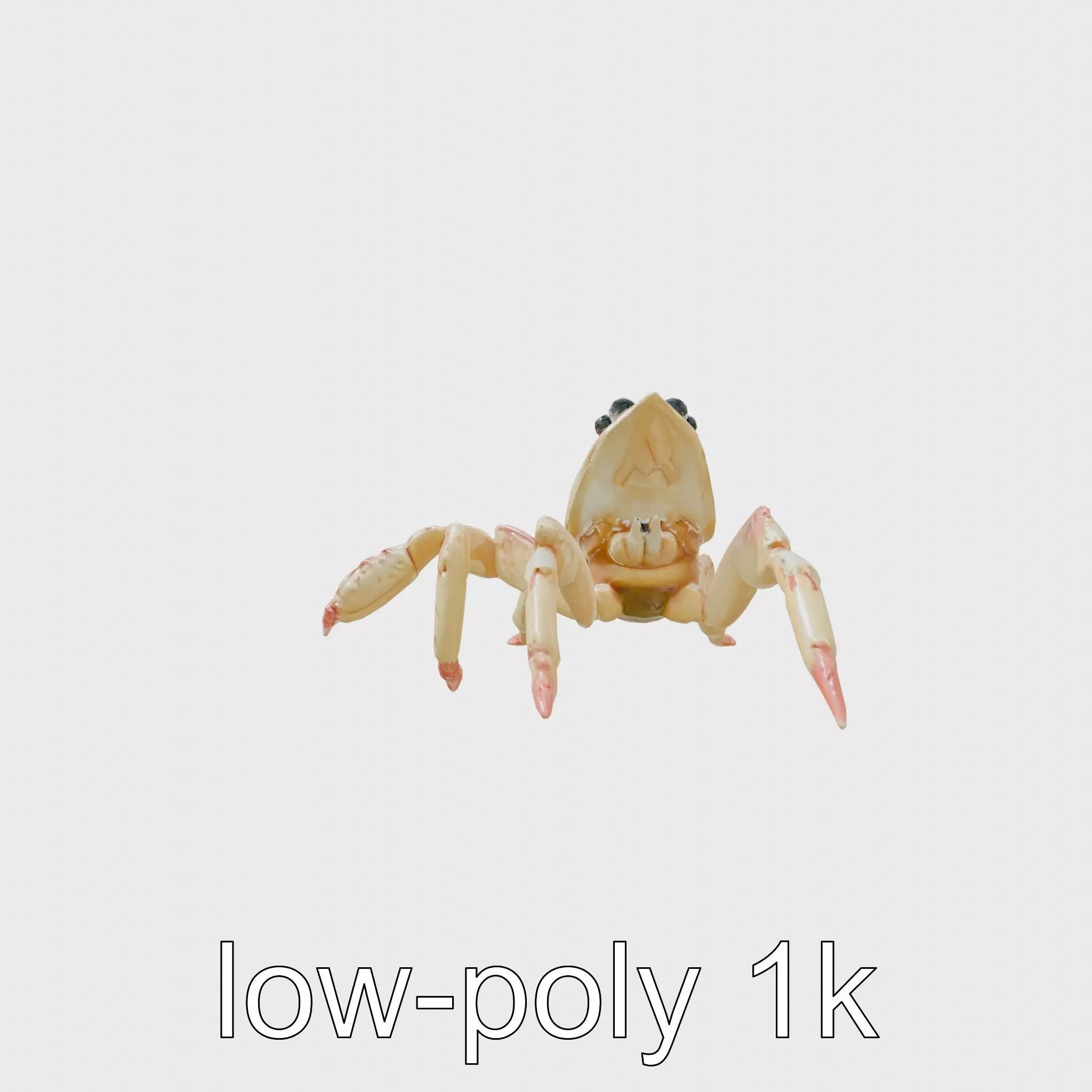 Arrow Crab Detailed 3D Model with Elongated Body and Pointed ... Low-poly 3D model_0