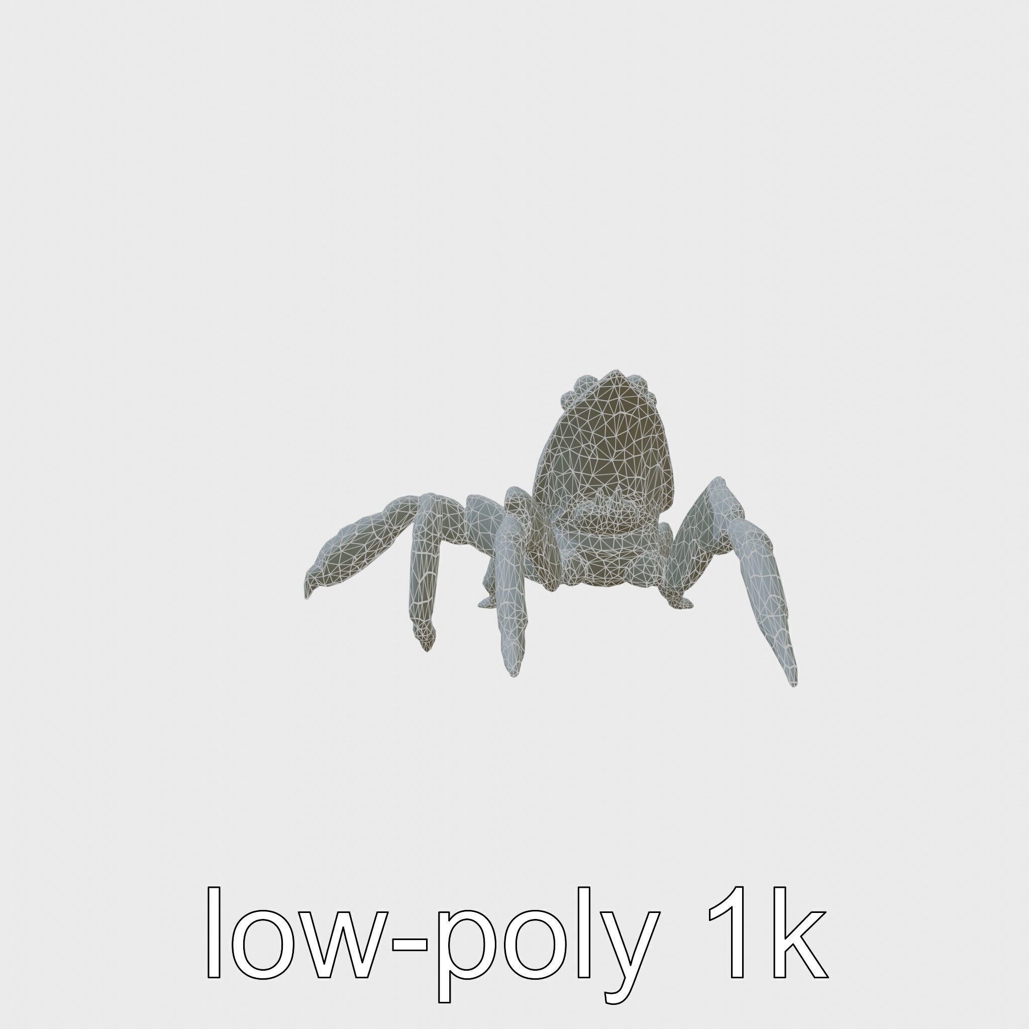 Arrow Crab Detailed 3D Model with Elongated Body and Pointed ... Low-poly 3D model_6