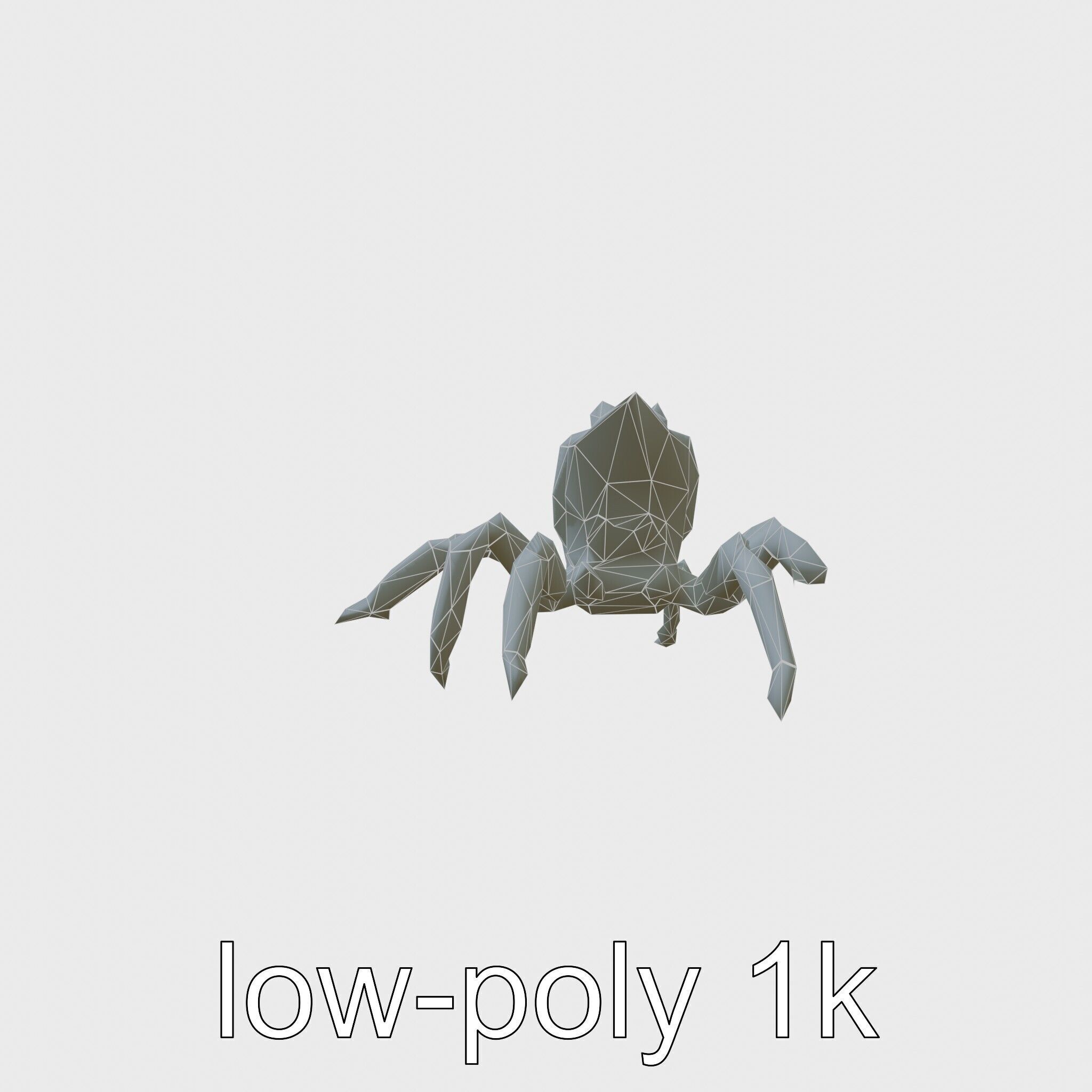 Arrow Crab Detailed 3D Model with Elongated Body and Pointed ... Low-poly 3D model_25