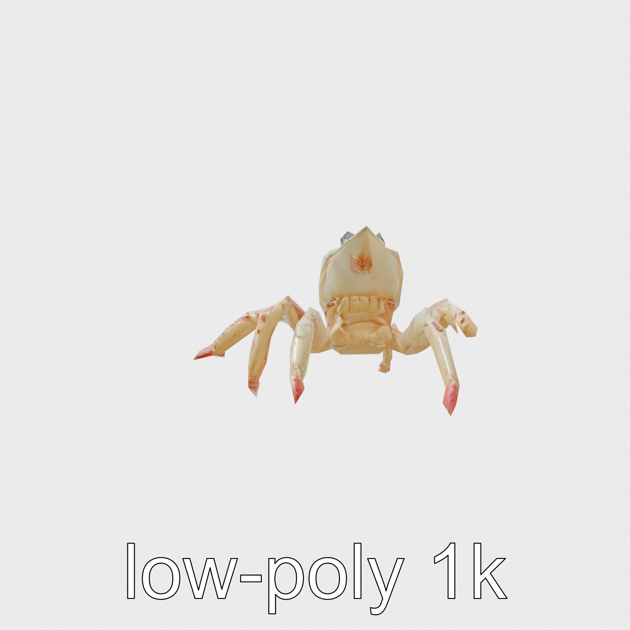 Arrow Crab Detailed 3D Model with Elongated Body and Pointed ... Low-poly 3D model_15