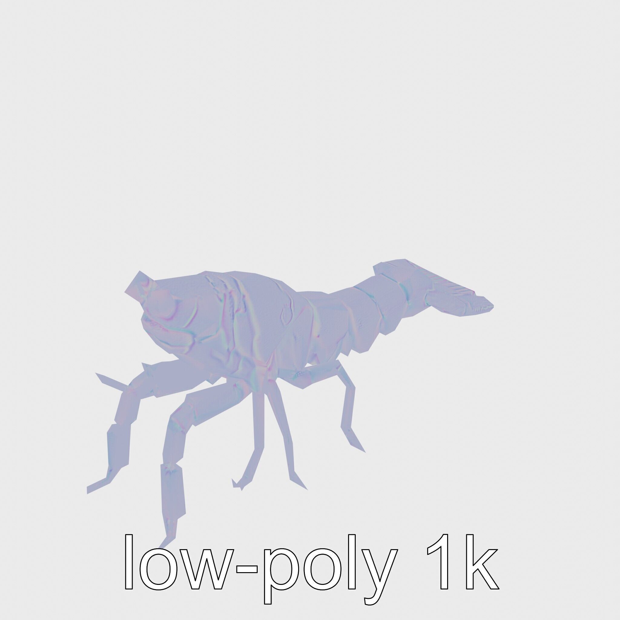 Decorator Crab Model with Camouflage Behavior Low-poly 3D model_11