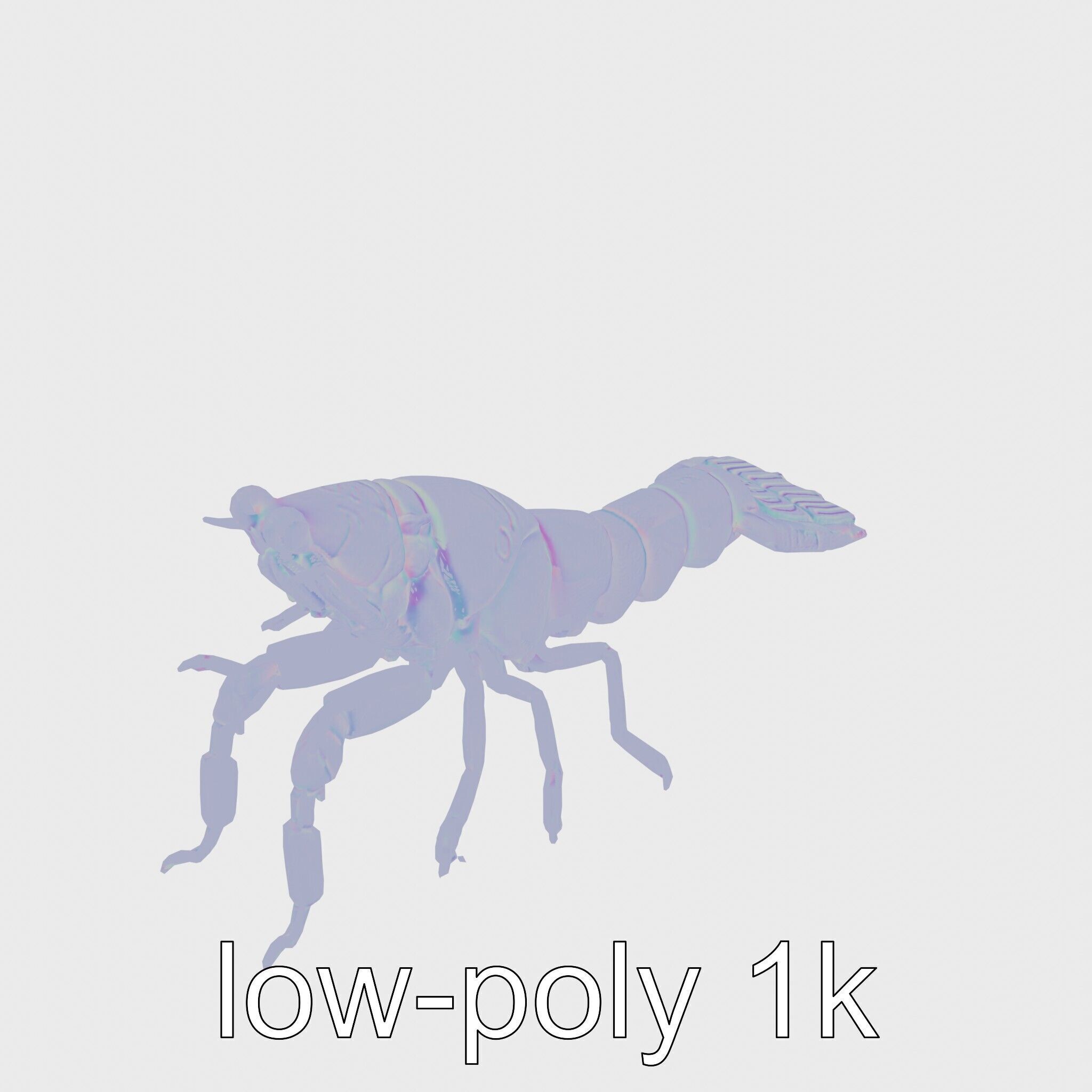 Decorator Crab Model with Camouflage Behavior Low-poly 3D model_14