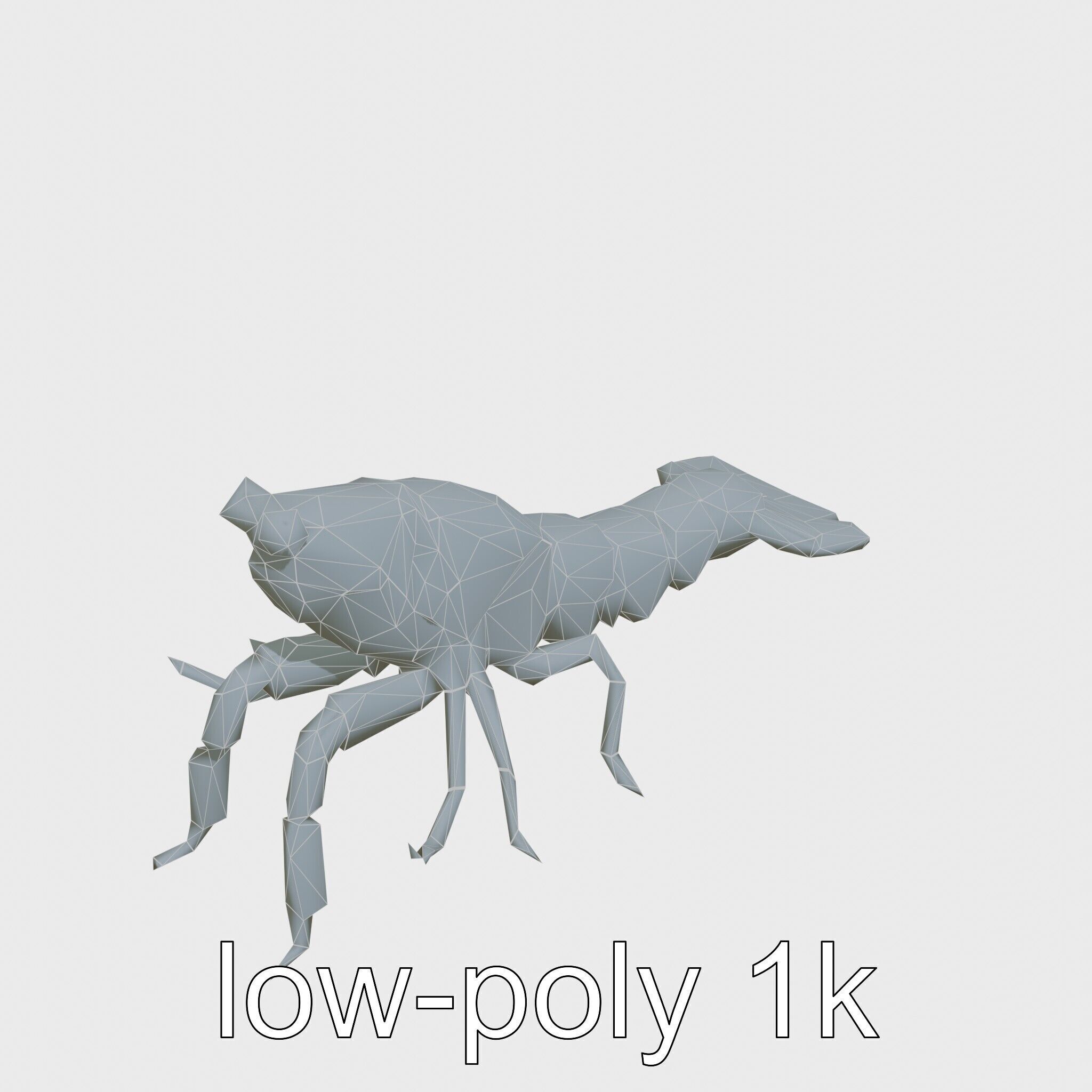 Decorator Crab Model with Camouflage Behavior Low-poly 3D model_12