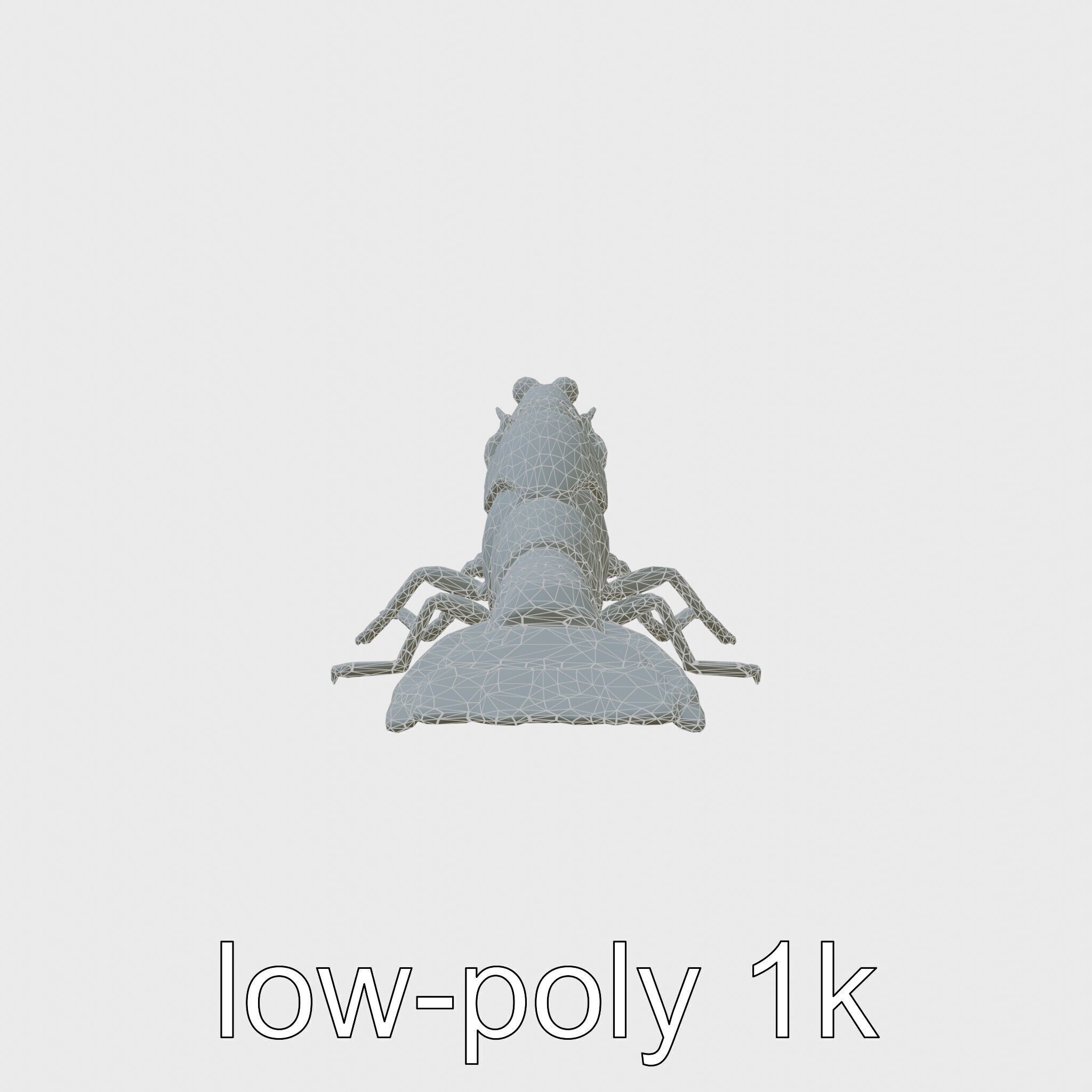Decorator Crab Model with Camouflage Behavior Low-poly 3D model_6