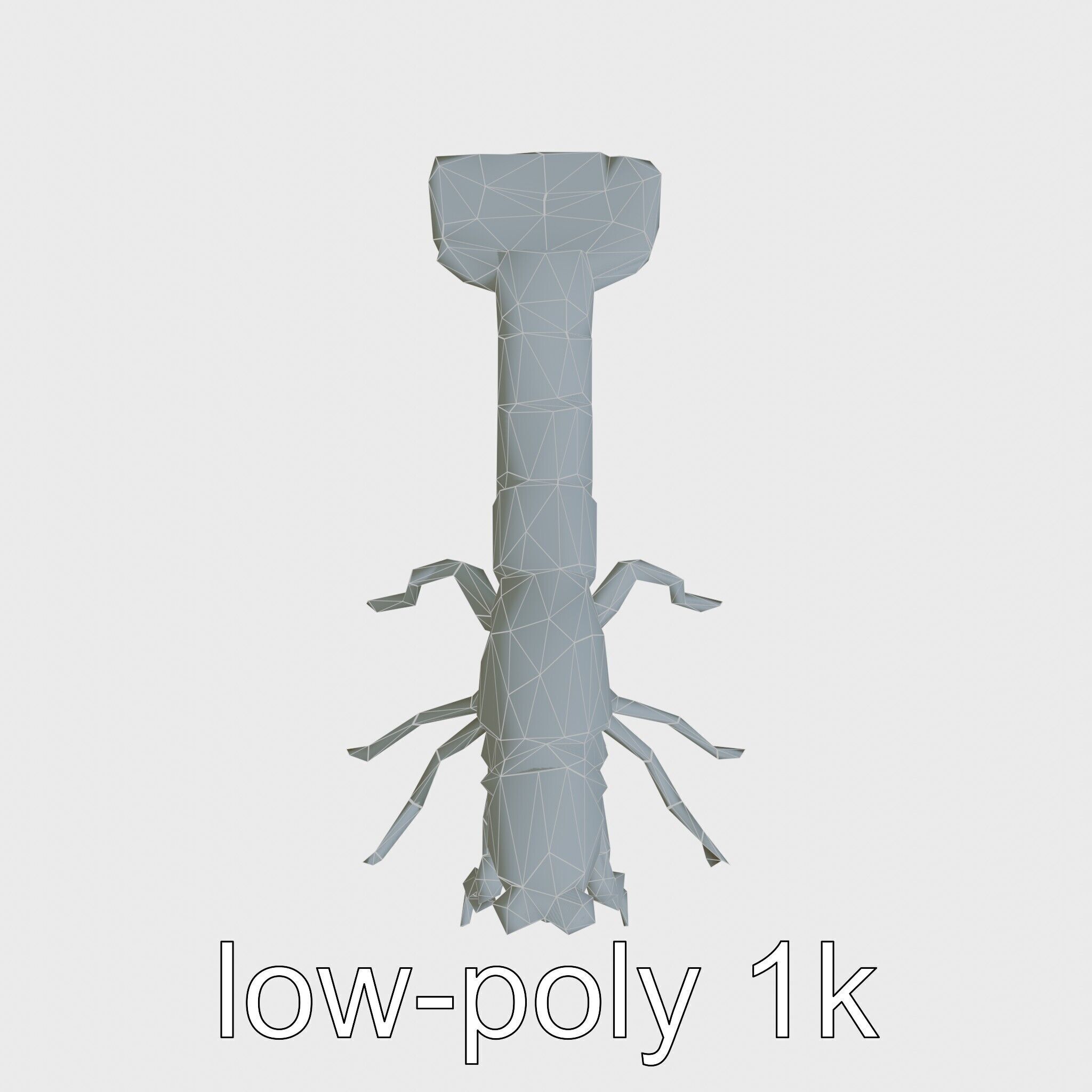 Decorator Crab Model with Camouflage Behavior Low-poly 3D model_24