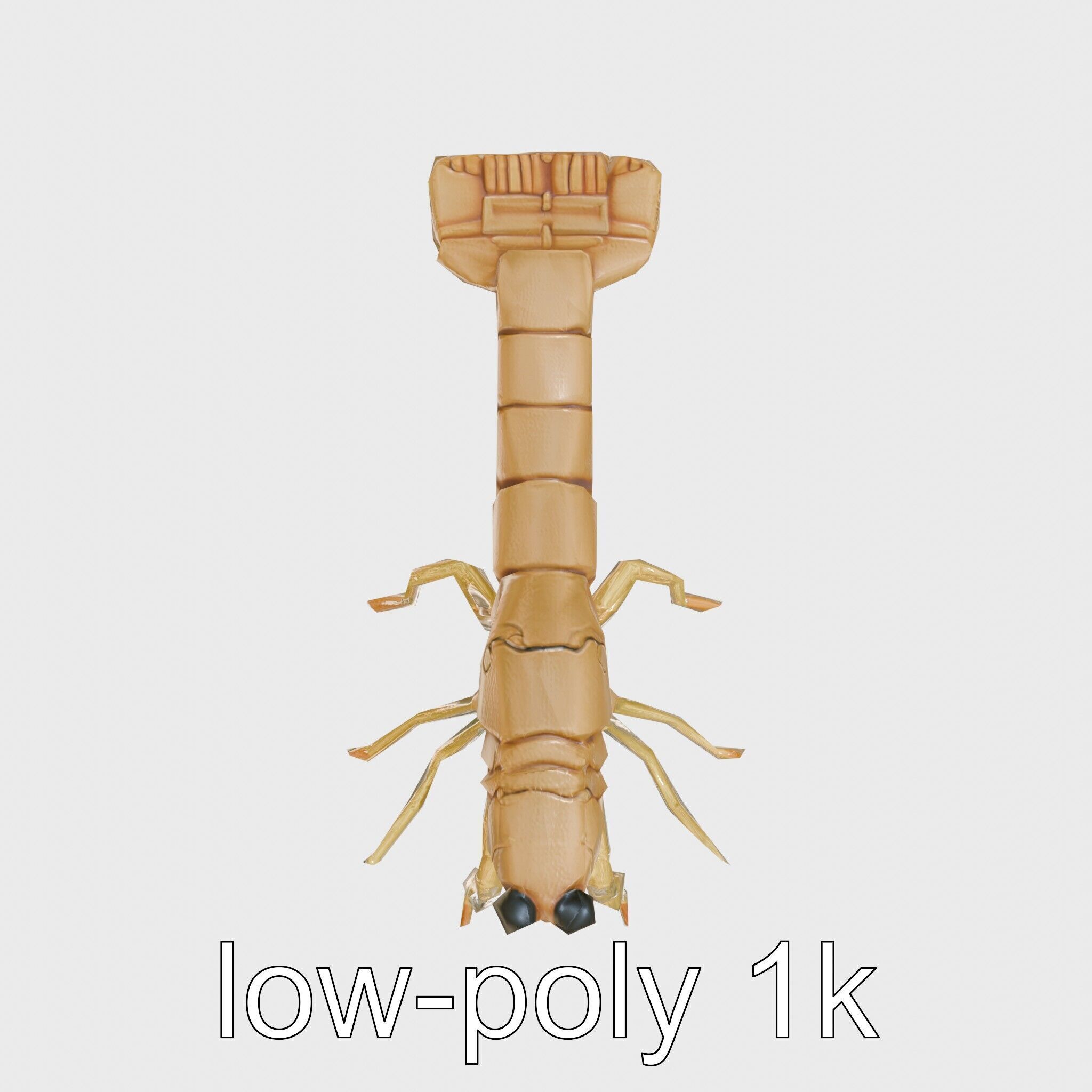 Decorator Crab Model with Camouflage Behavior Low-poly 3D model_18