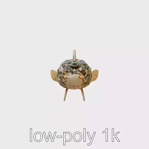 Stonefish Camouflaged Aquatic Creature Model Low-poly 3D model