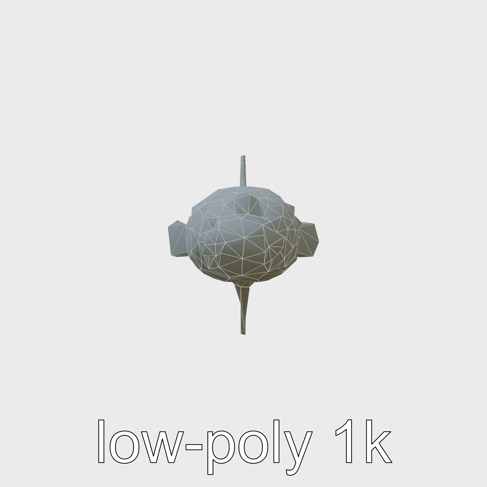 Stonefish Camouflaged Aquatic Creature Model Low-poly 3D model_7