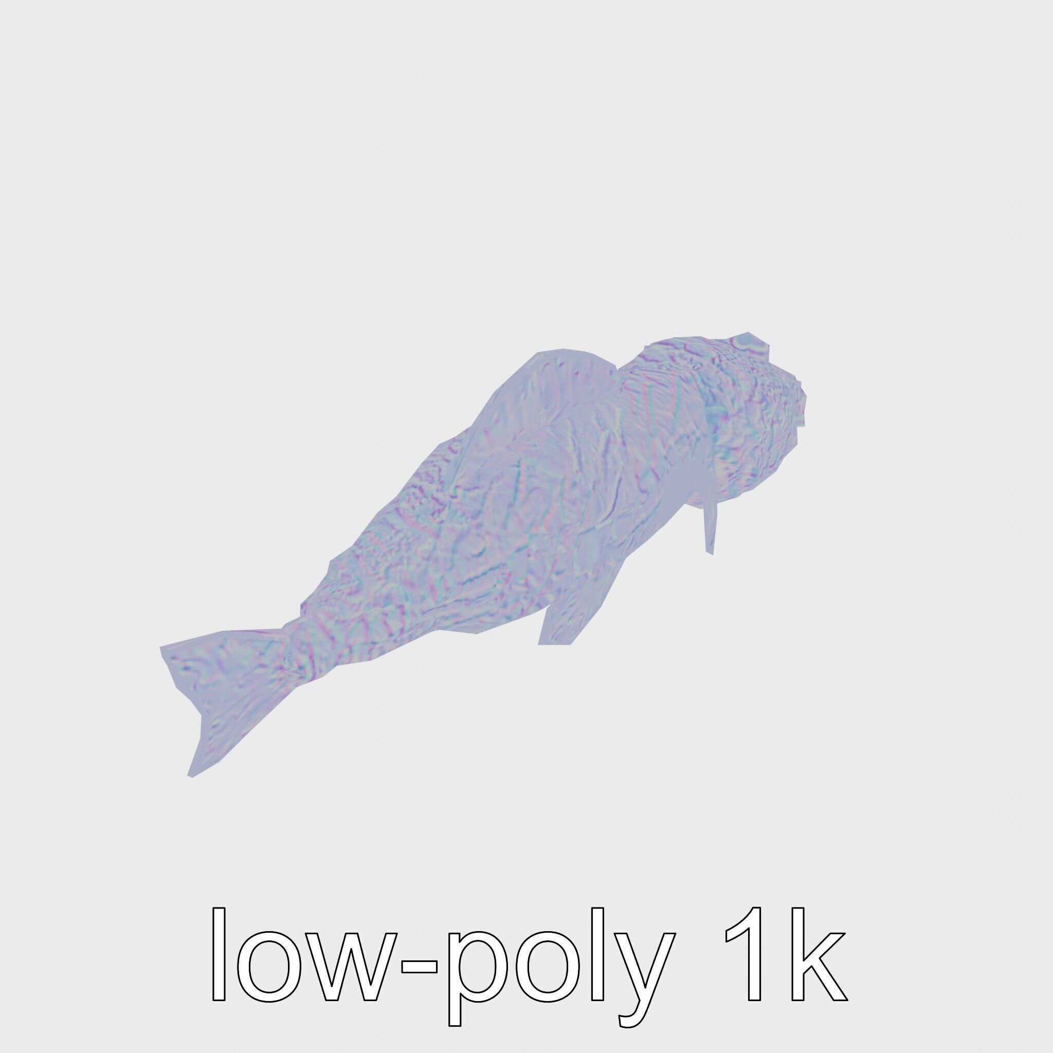 Stonefish Camouflaged Aquatic Creature Model Low-poly 3D model_24