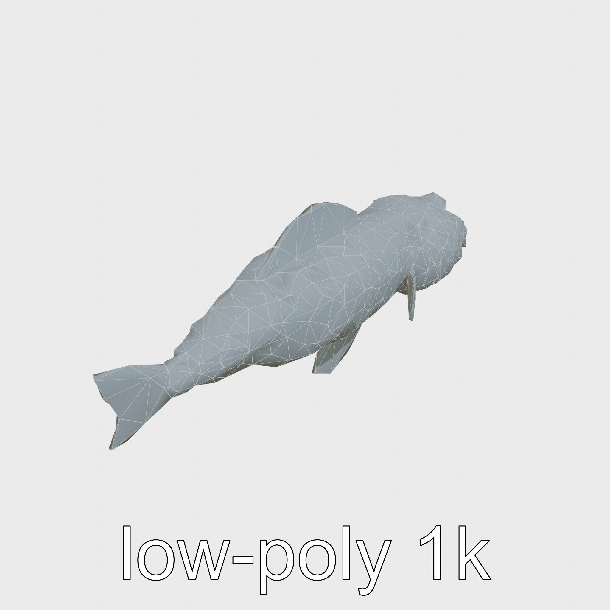 Stonefish Camouflaged Aquatic Creature Model Low-poly 3D model_16